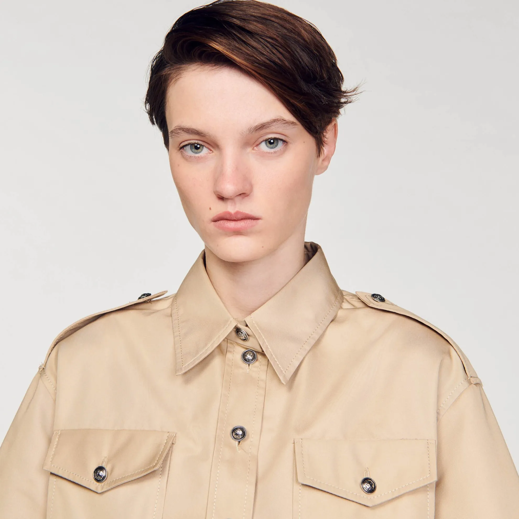 Korte Overhemdblouse Officier