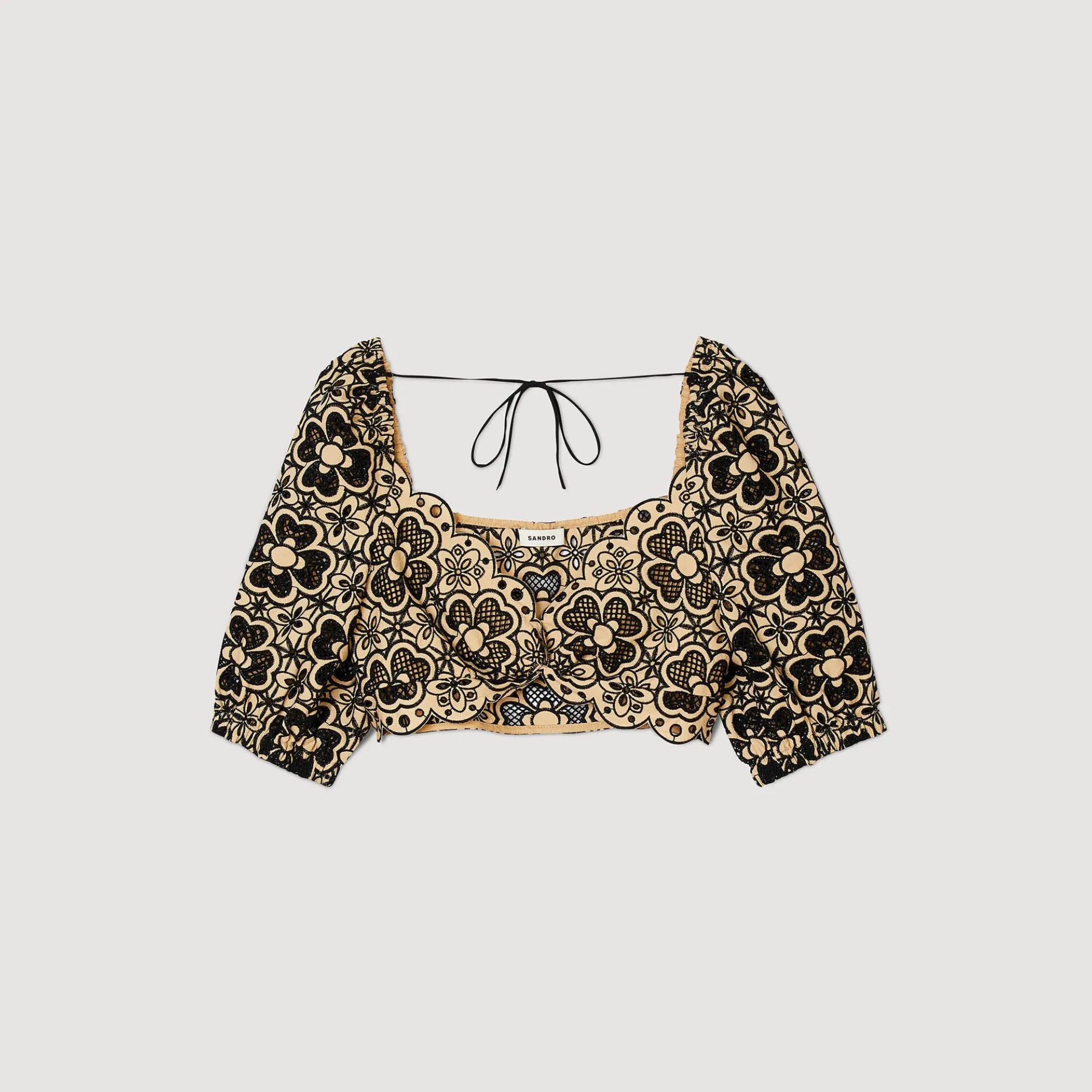 Korte Top Broderie Anglaise