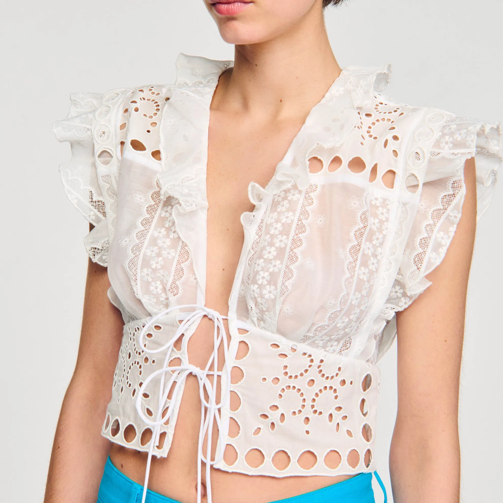 Korte Top Met Volants