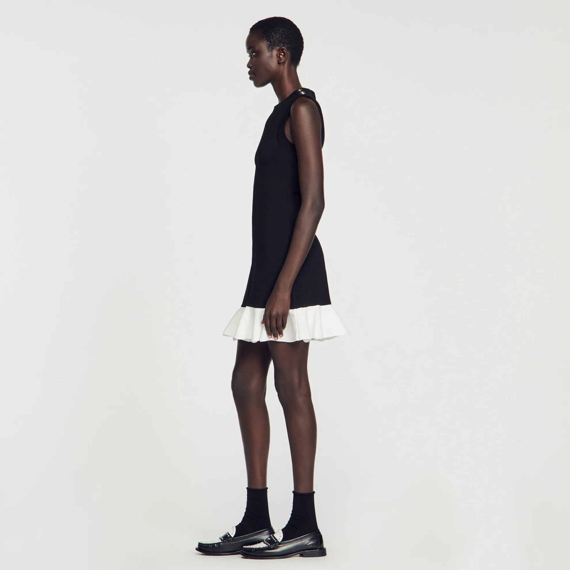 Korte Tweekleurige Jurk