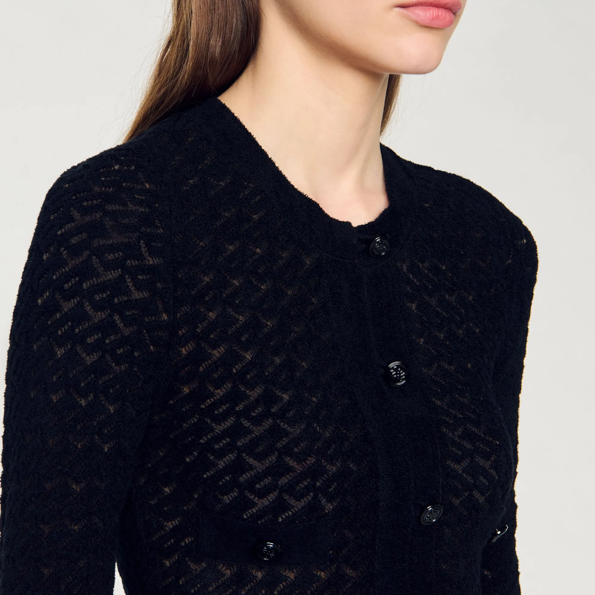 Lange Gebreide Jurk Met Fluweeleffect