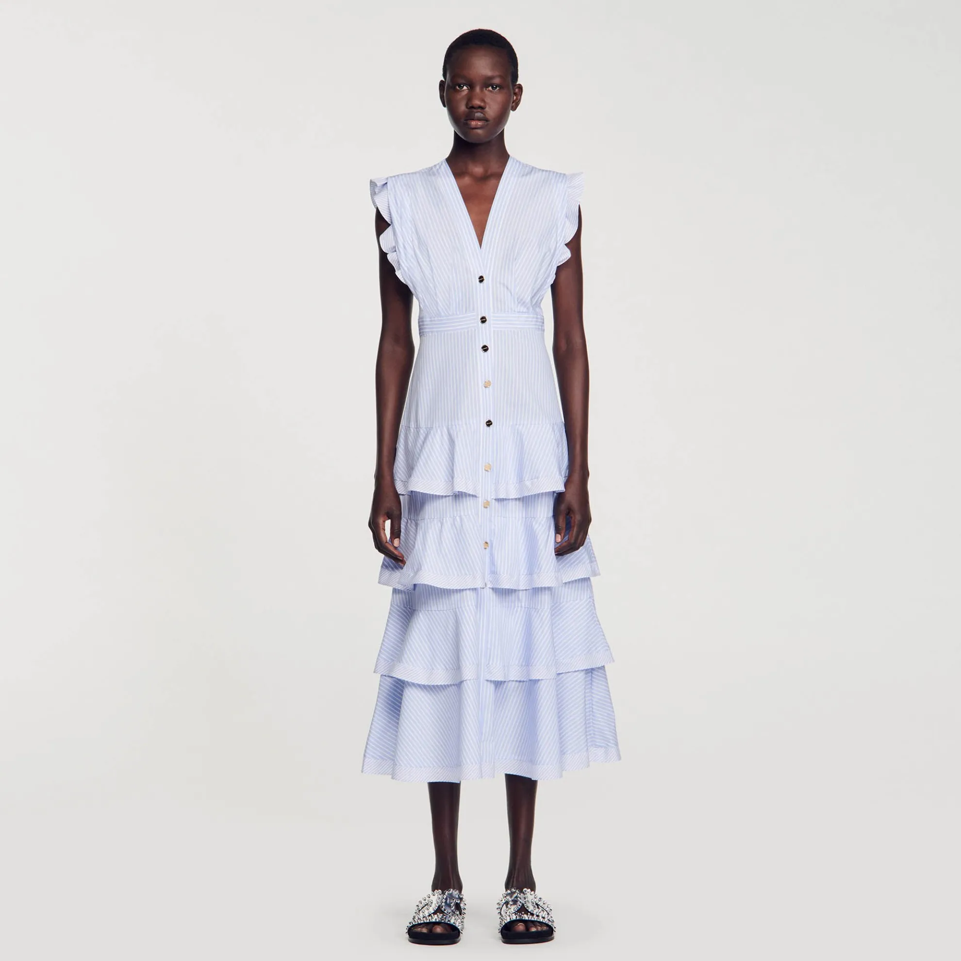 Lange Jurk Met Ruches