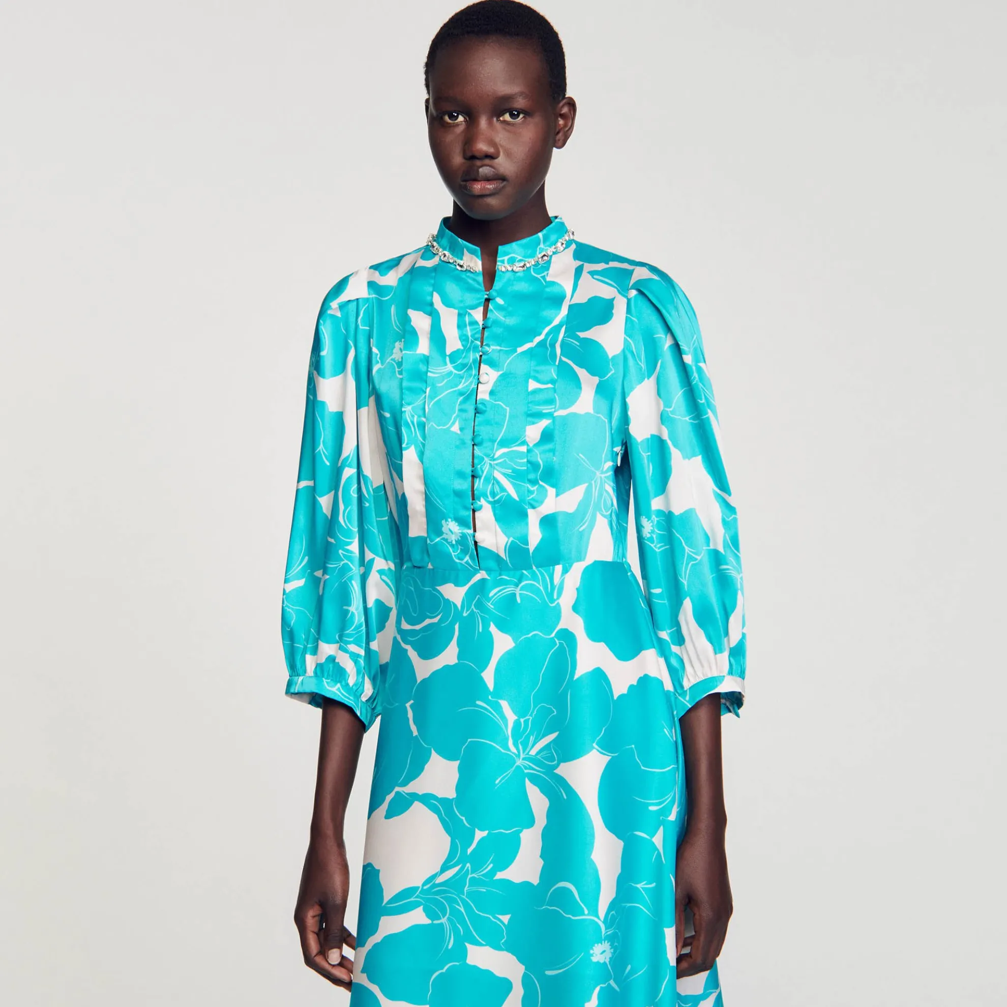 Lange Jurk Soepelvallend Bloemenprint