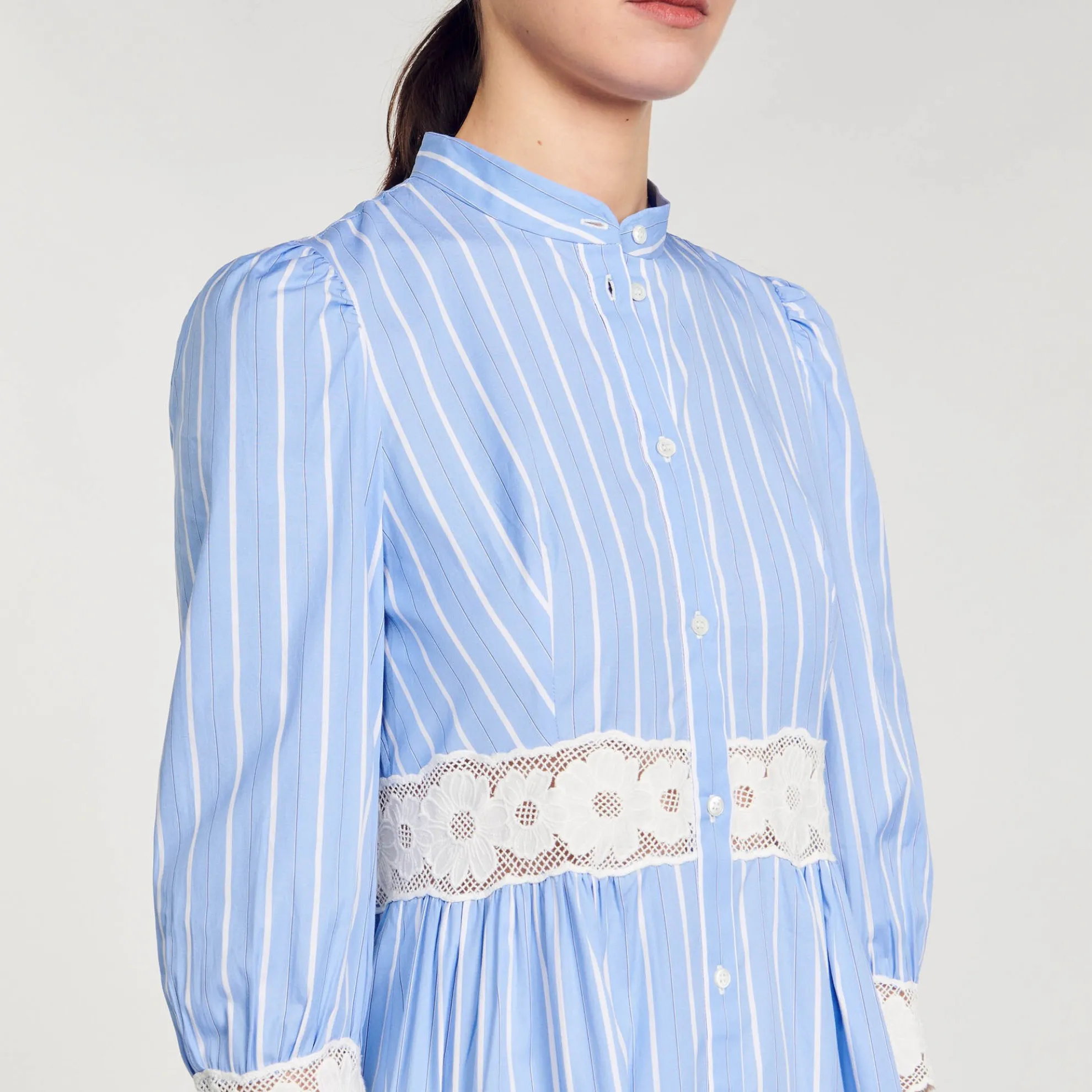 Lange Katoenen Jurk Met Strepen