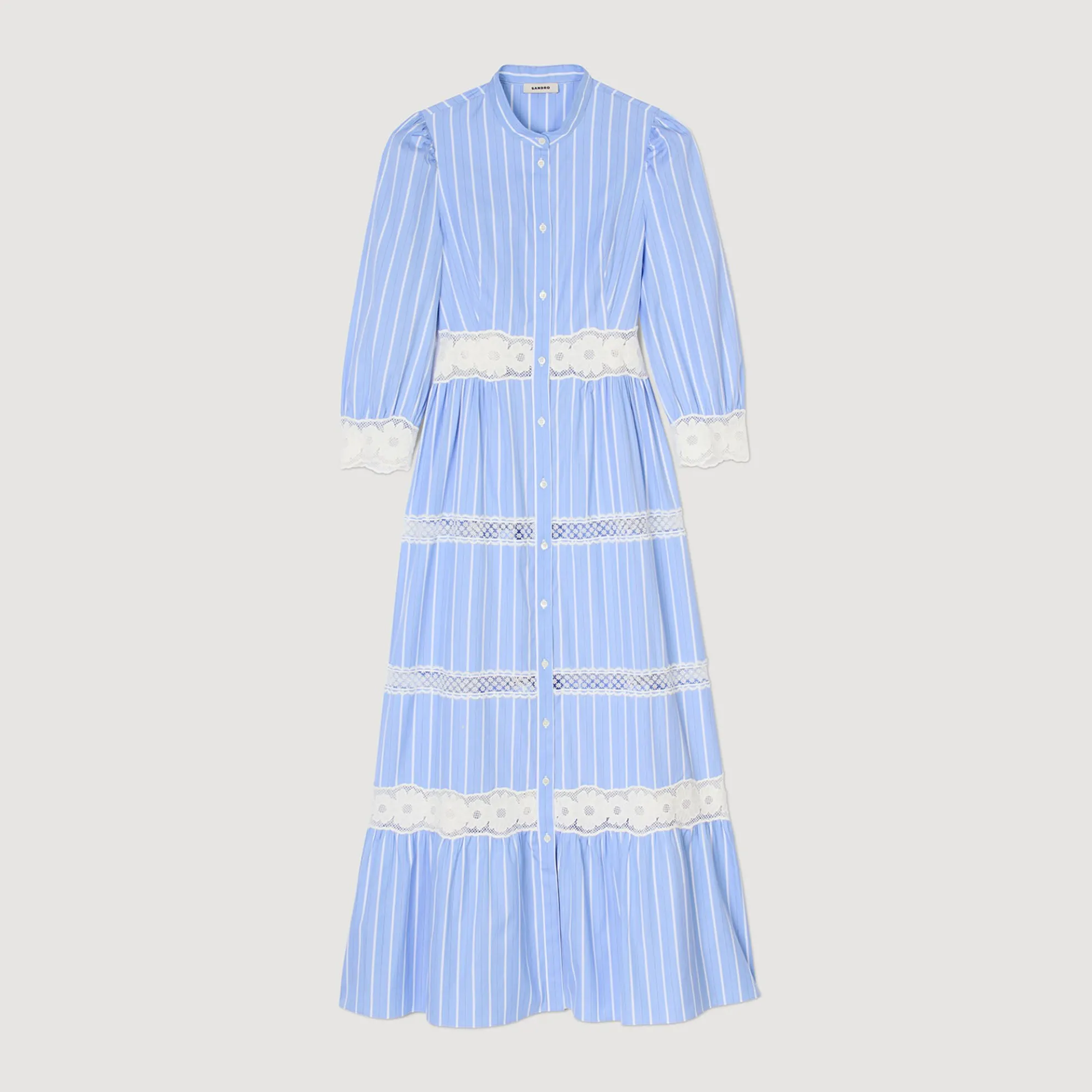 Lange Katoenen Jurk Met Strepen