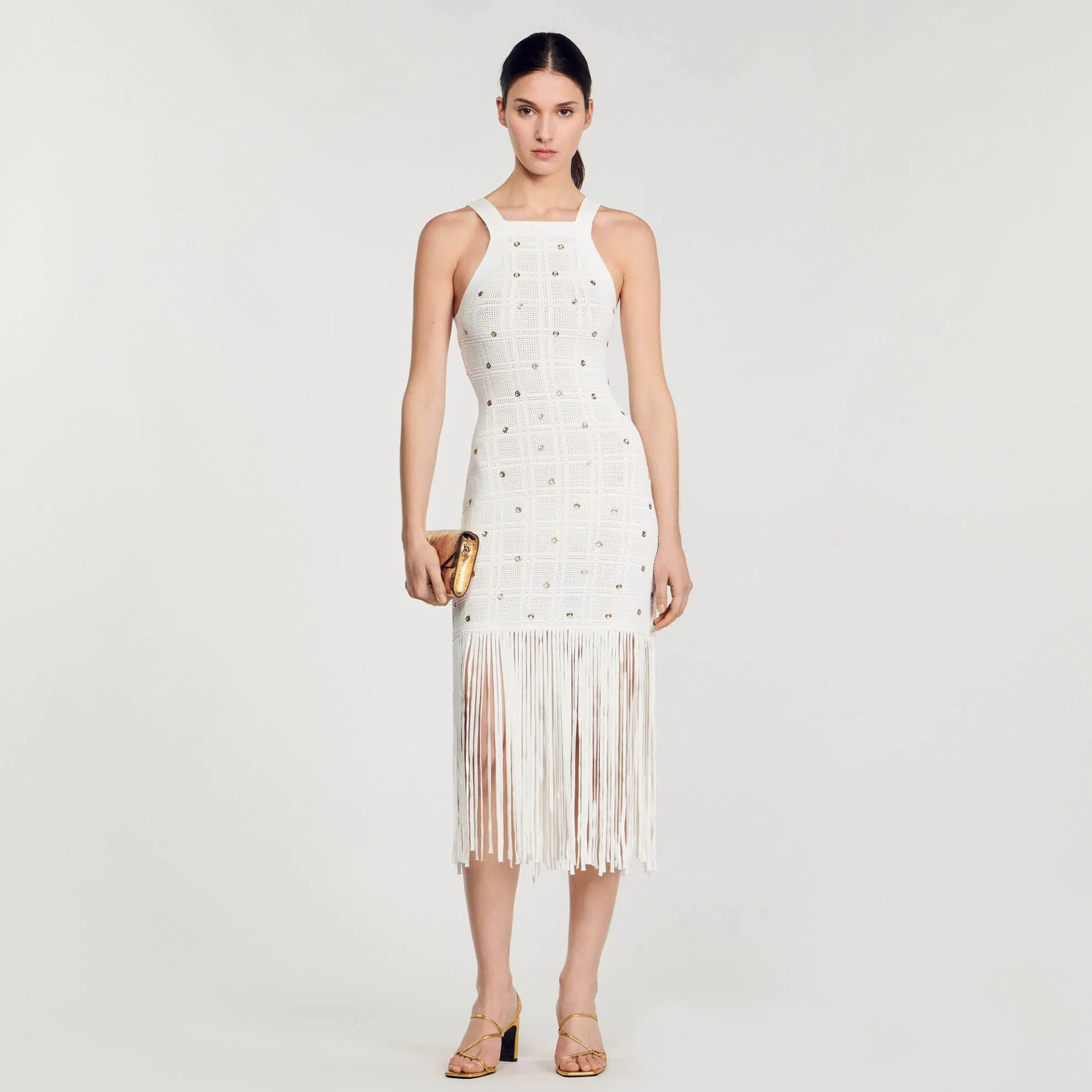 Midi Jurk Met Franjes