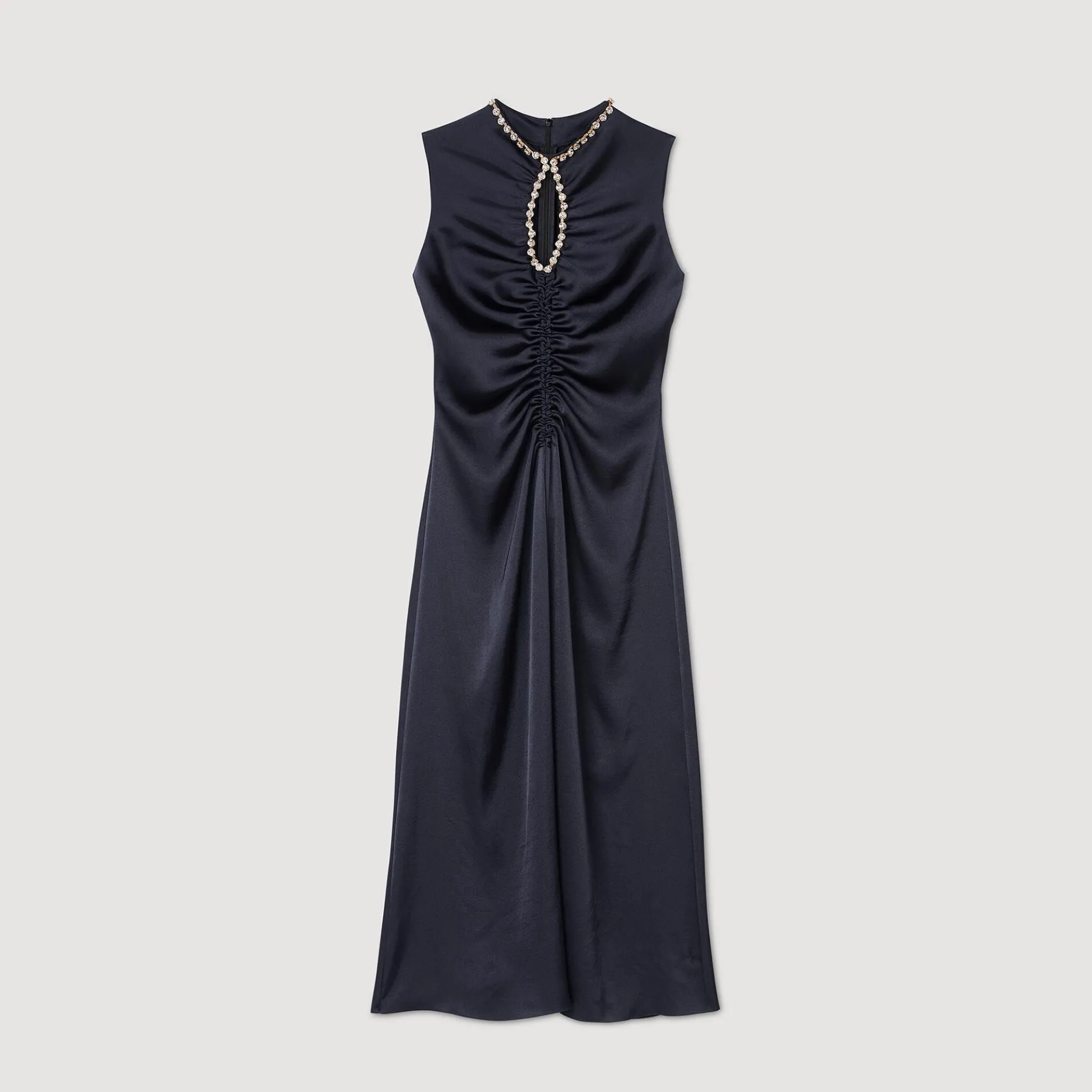 Midi Jurk Met Strassteentjes