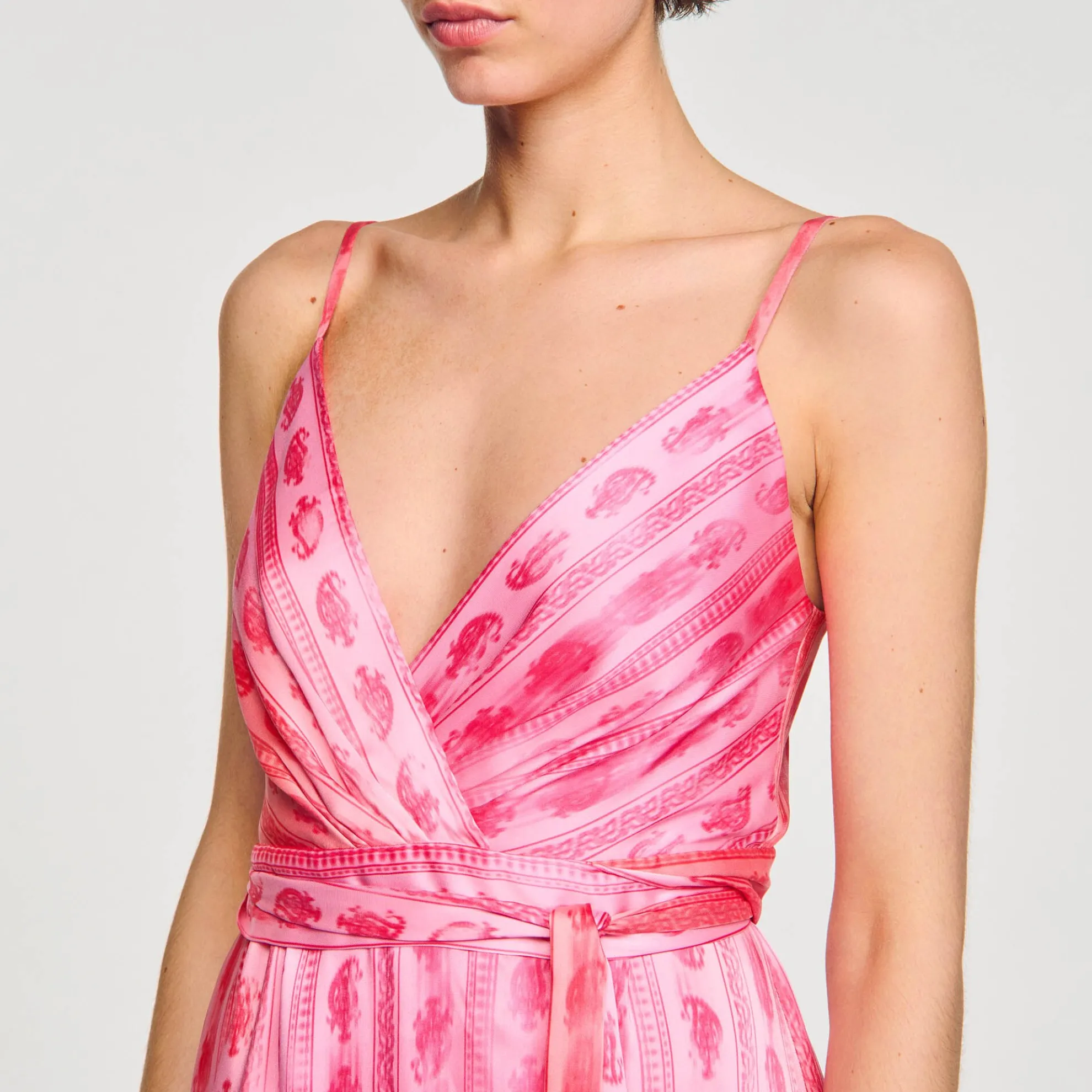 Midi Jurk Met Strikceintuur