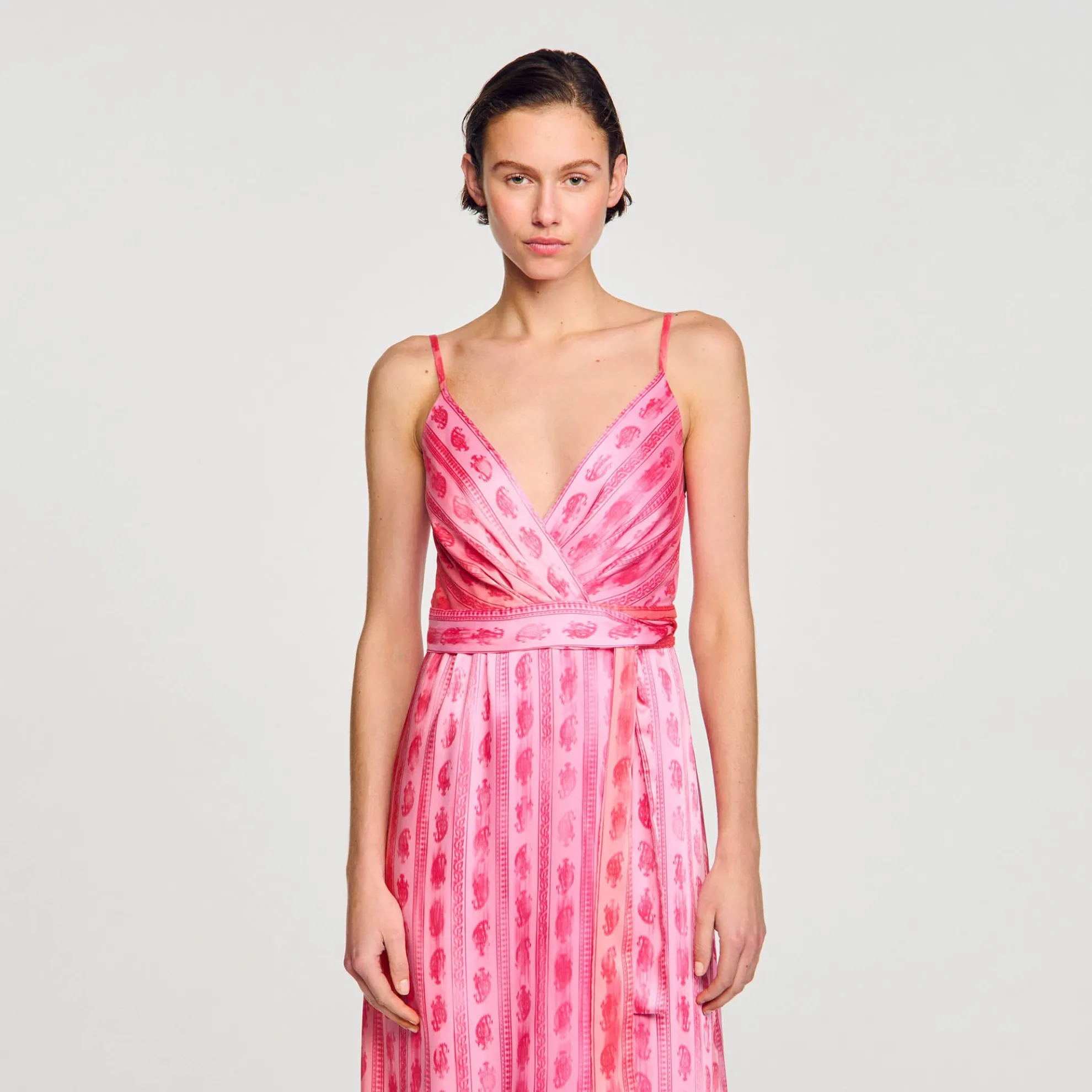 Midi Jurk Met Strikceintuur