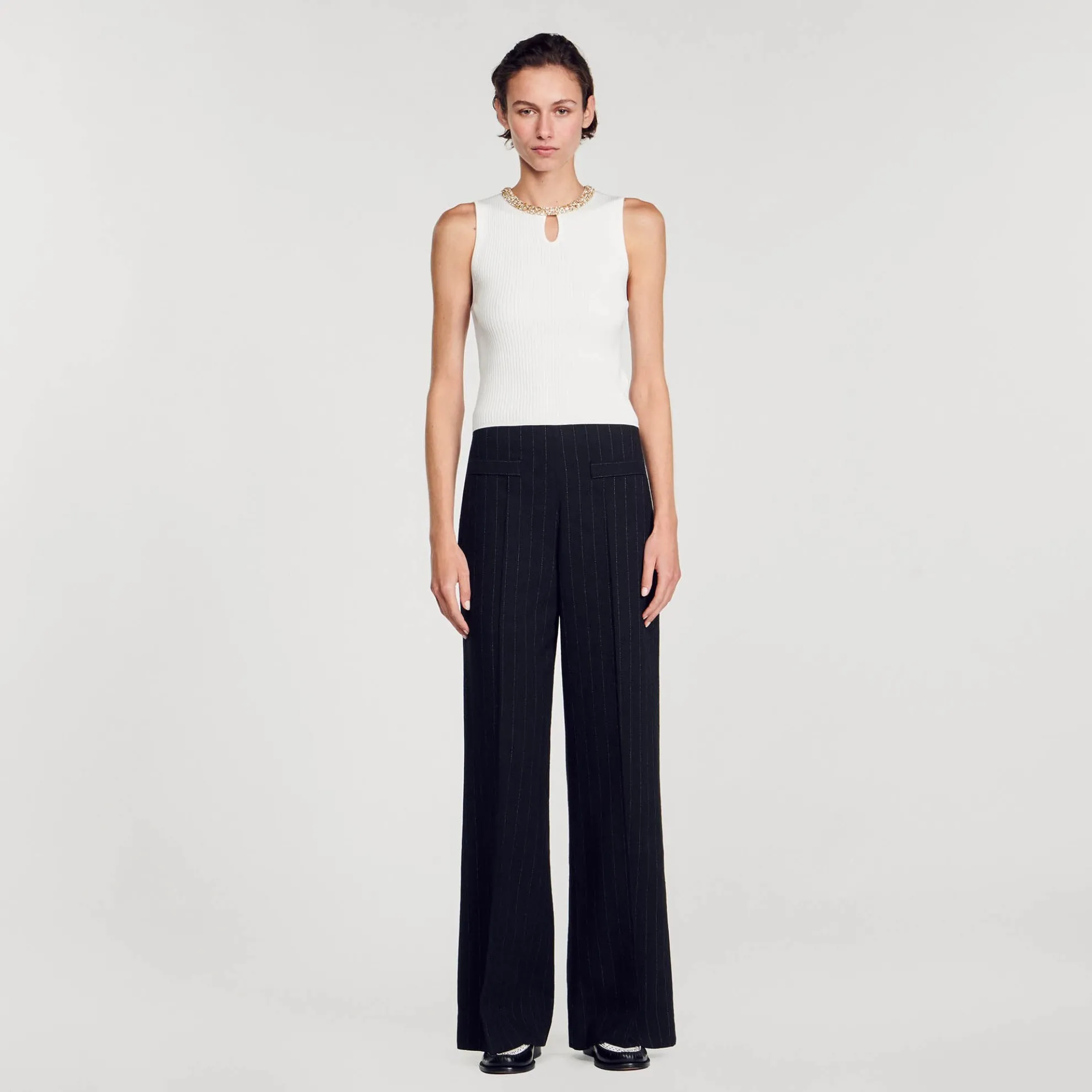 Mouwloos Vest Met Sierkraag