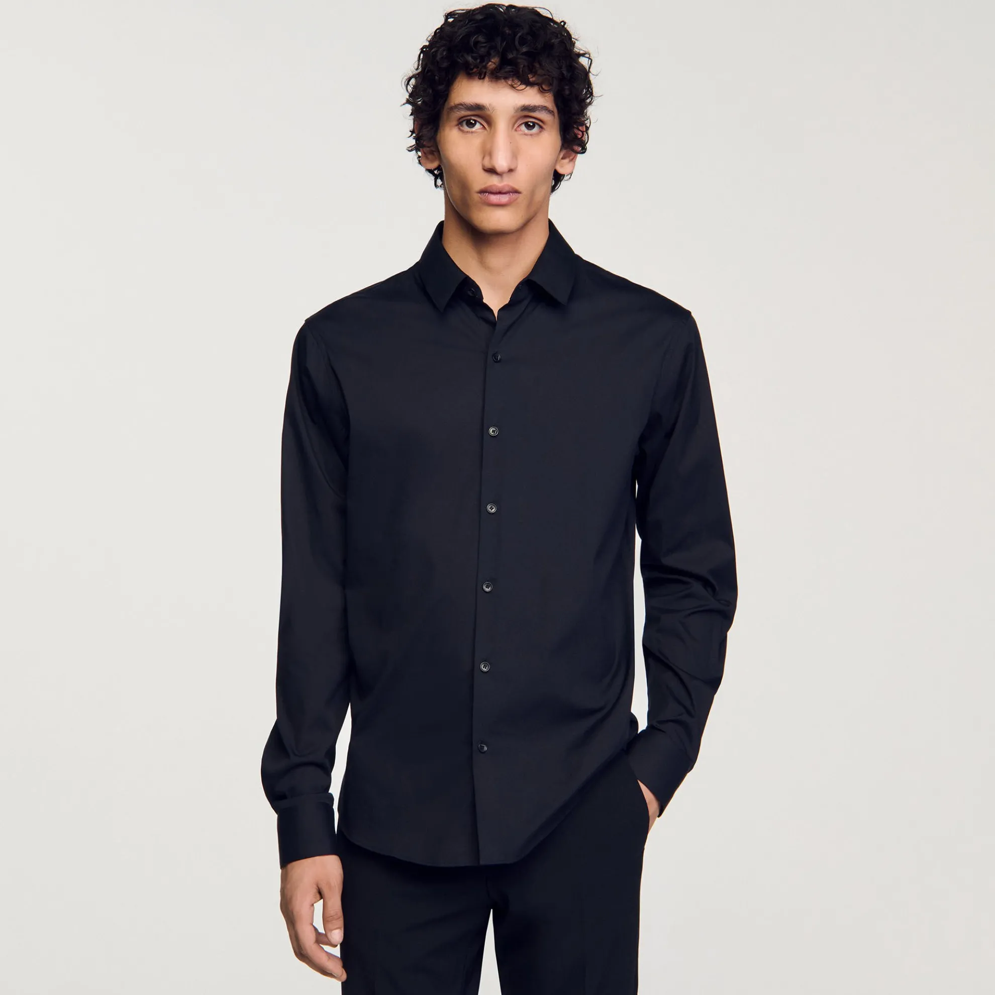 Nauwsluitend Overhemd Van Stretchkatoen