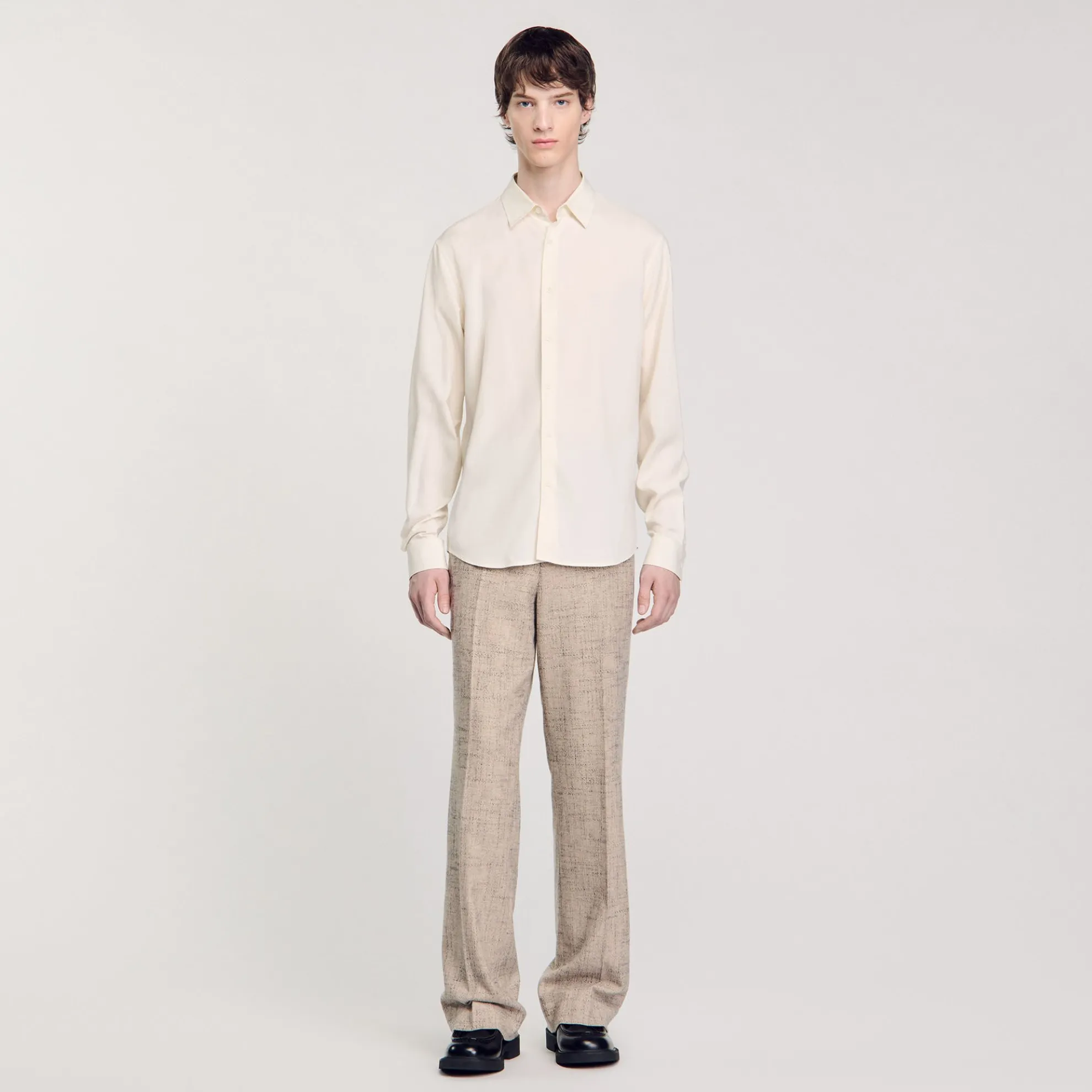 Overhemd Soepelvallend Met Lange Mouwen