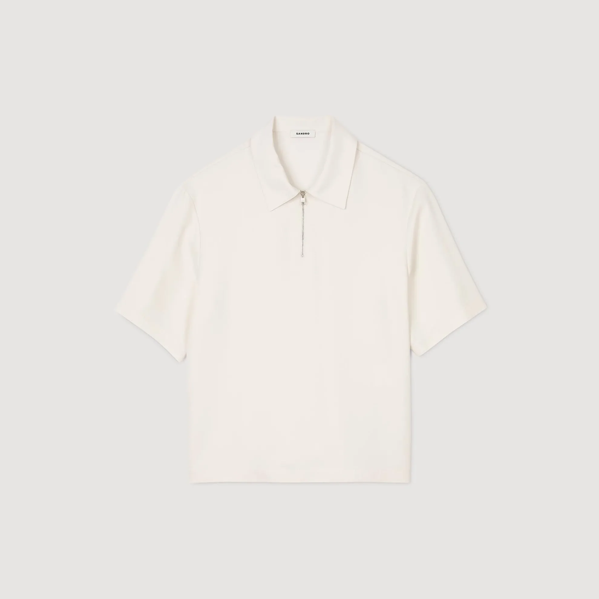 Overhemd Soepelvallend Met Ritskraag