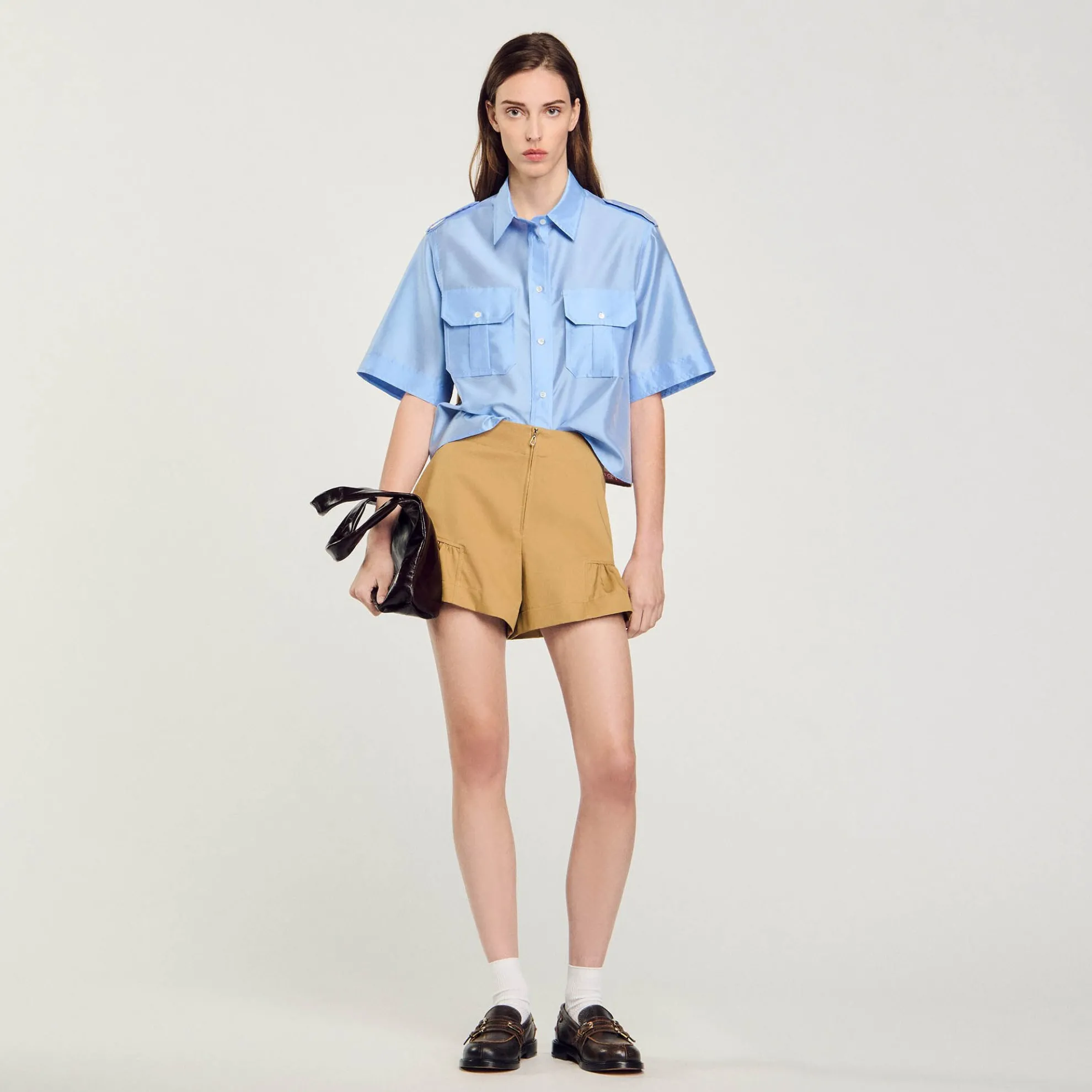 Overhemdblouse 2 Stoffen