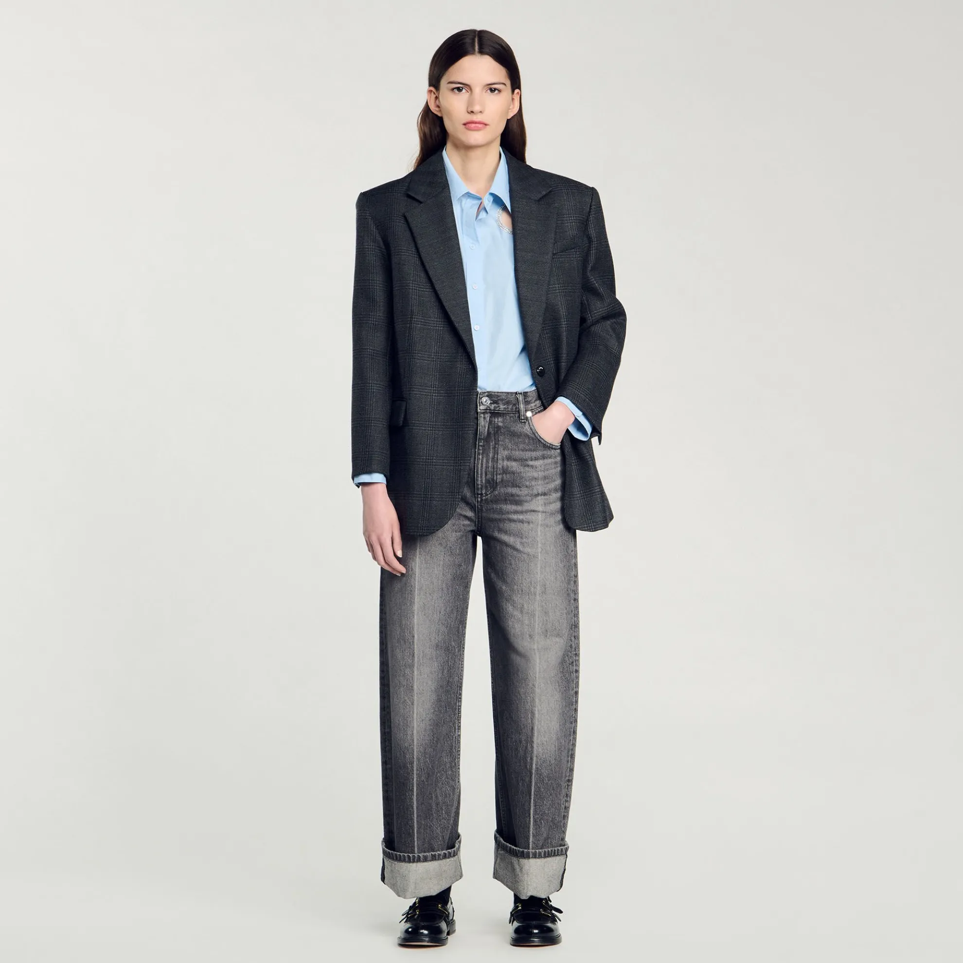 Overhemdblouse Druppelvorm Stras