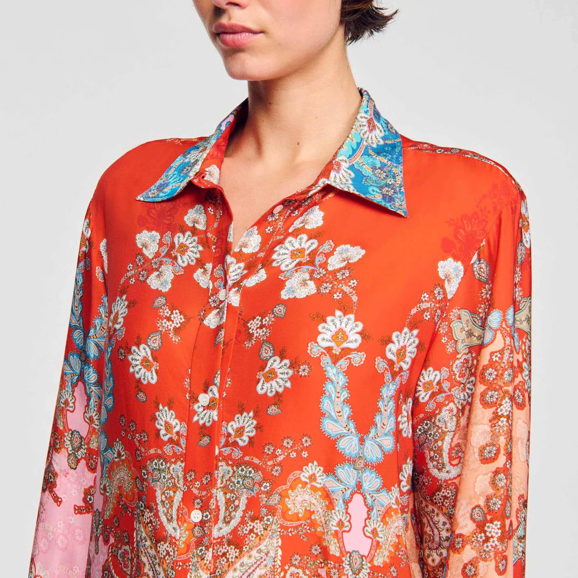 Overhemdblouse Met Print