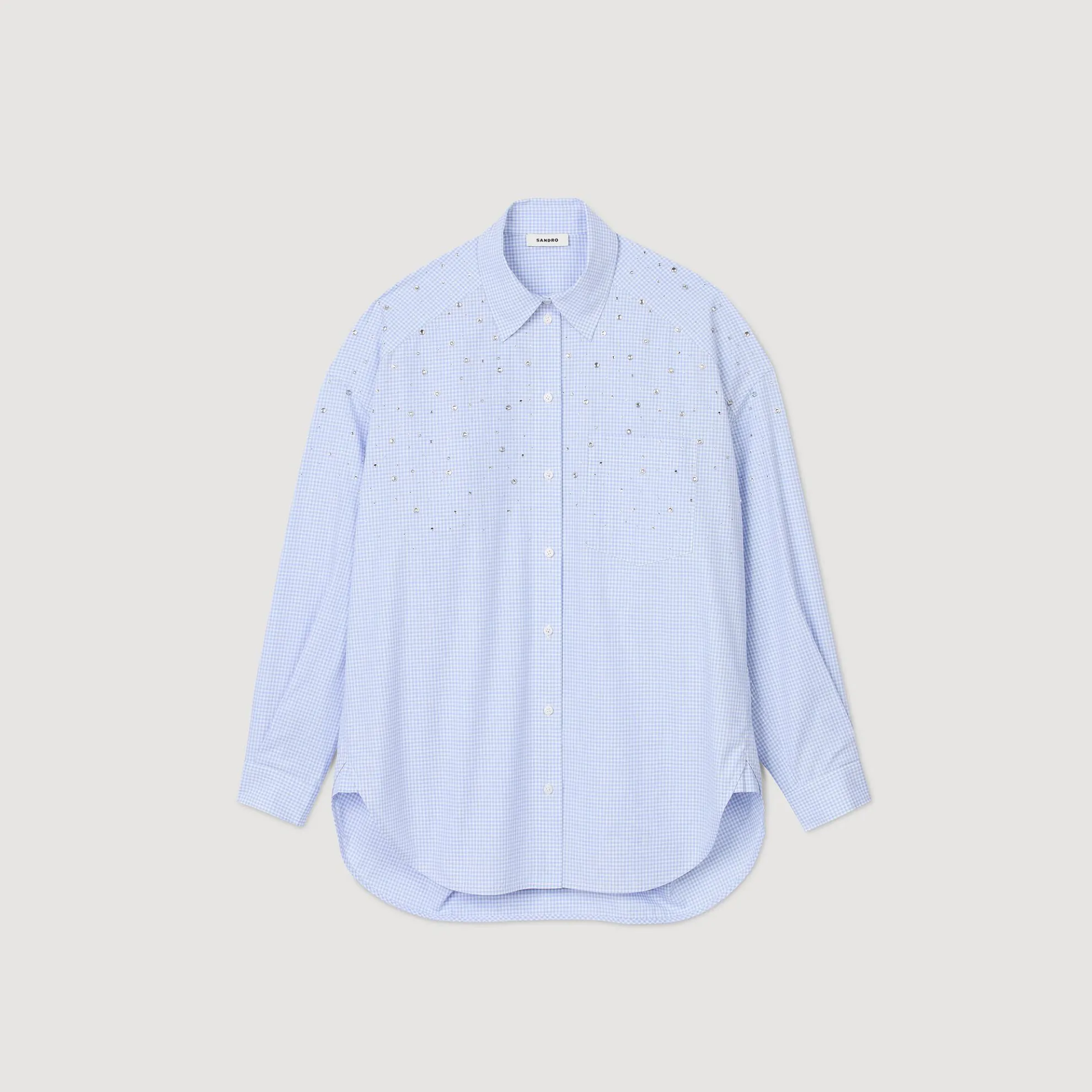 Overhemdblouse Ruit Met Studs