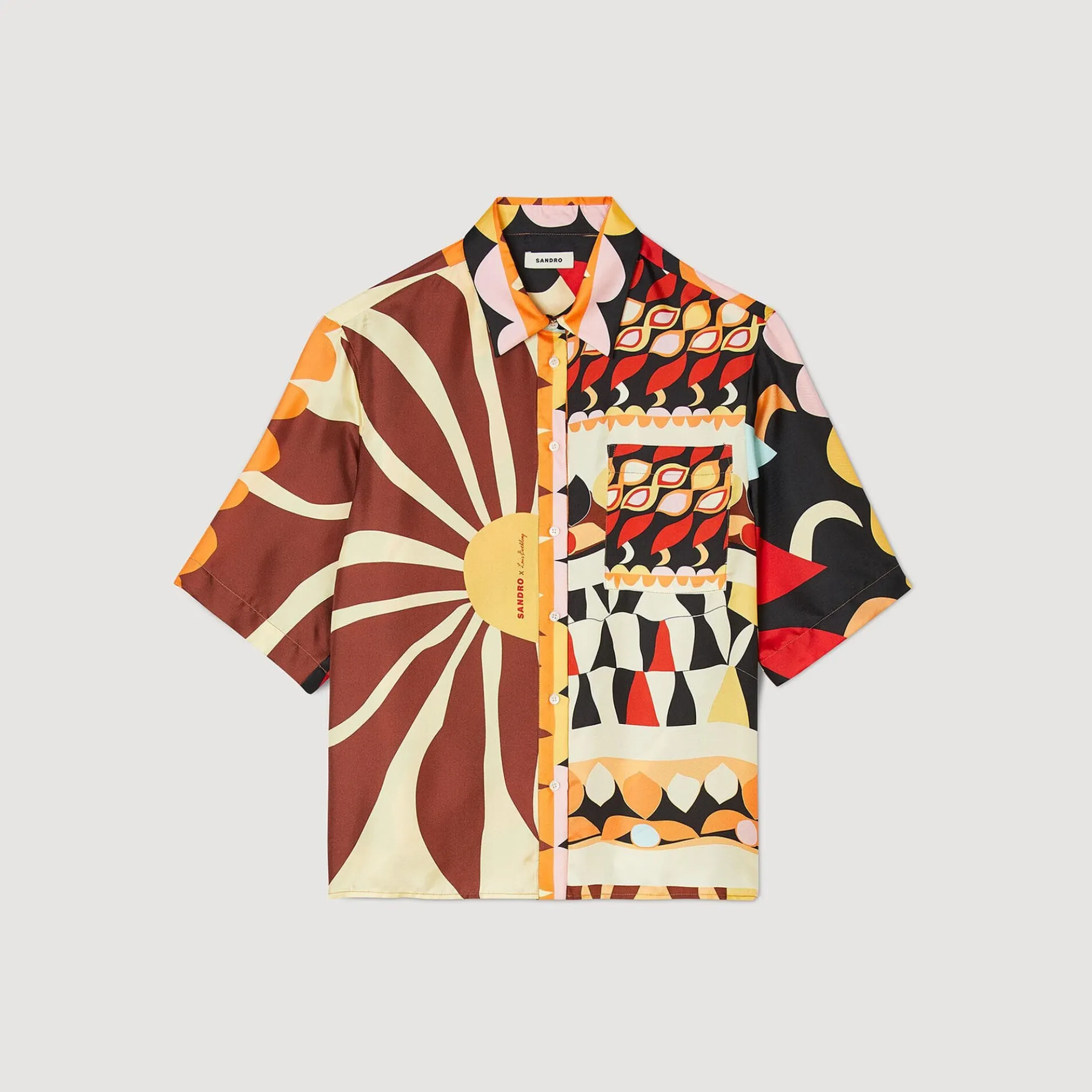 Overhemdblouse Soepelvallend Met Print