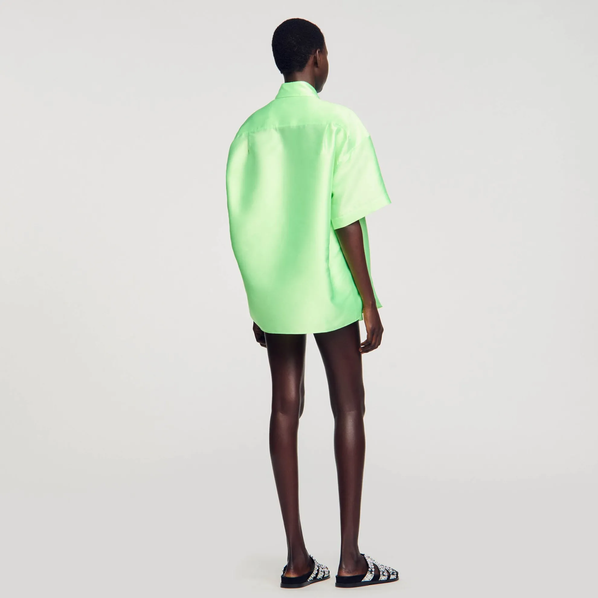 Oversized Satijnen Blouse