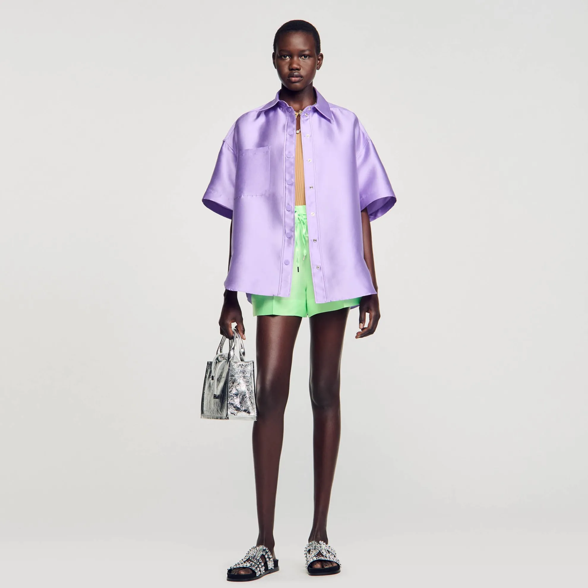 Oversized Satijnen Blouse