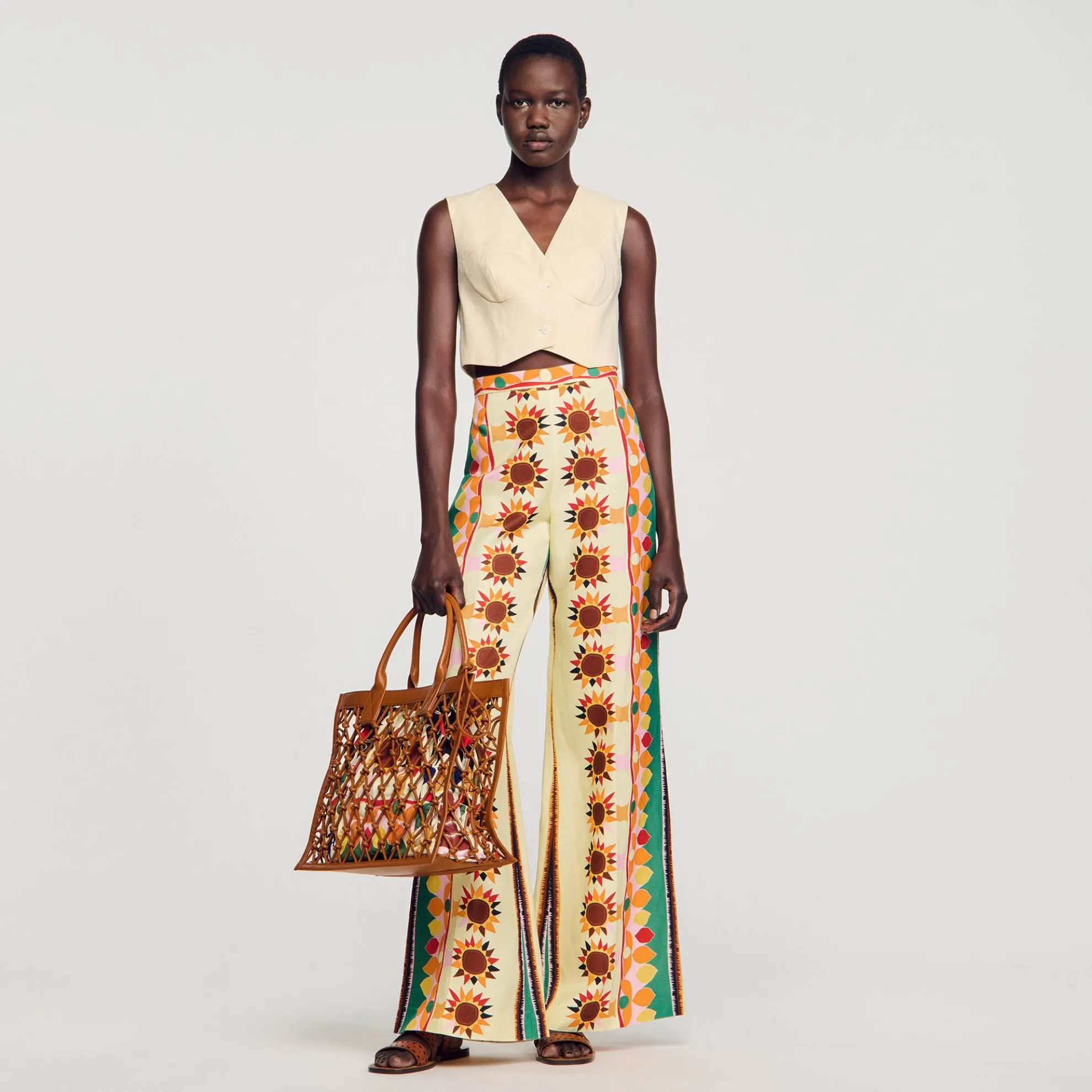 Pantalon Flared Print