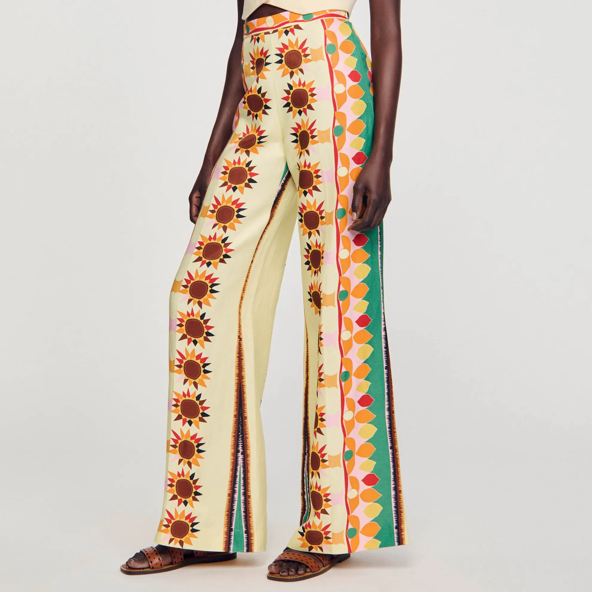 Pantalon Flared Print