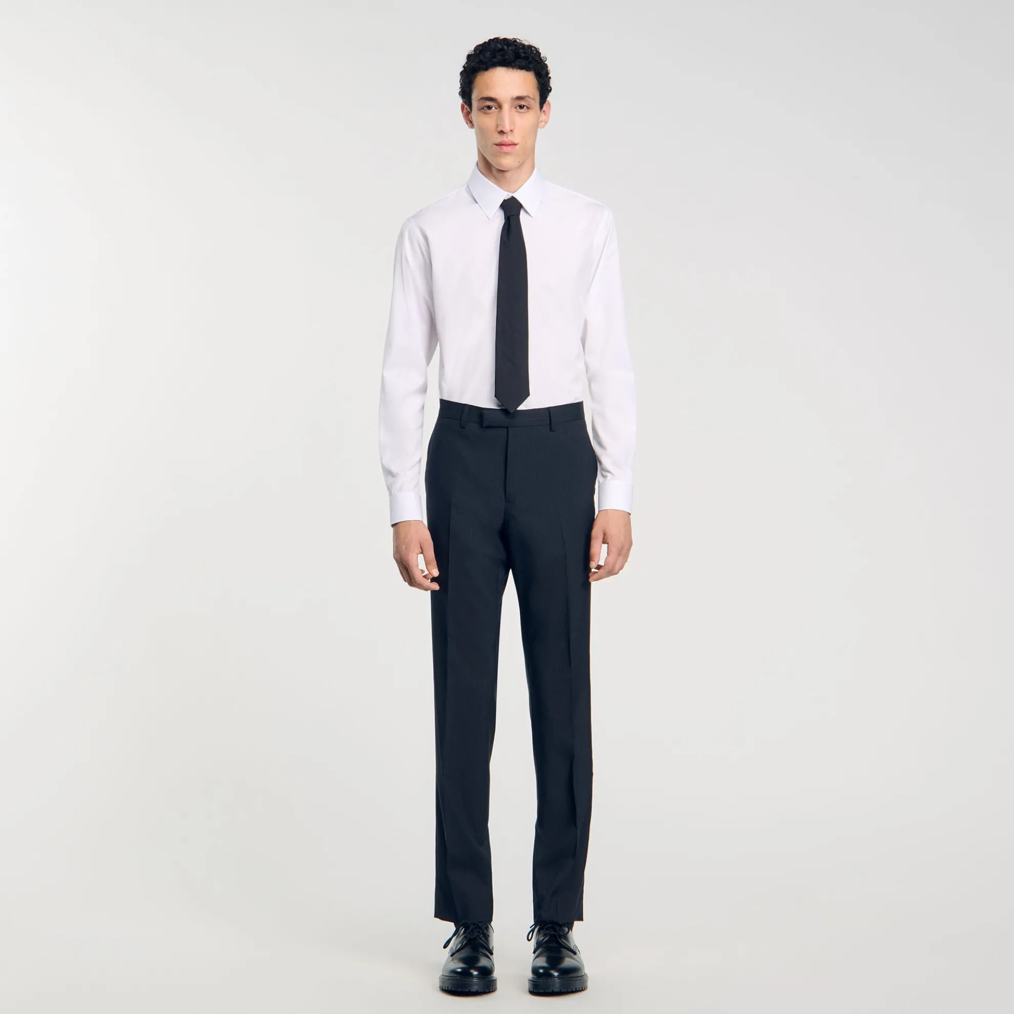 Pantalon Kostuum Fijn Gestreept