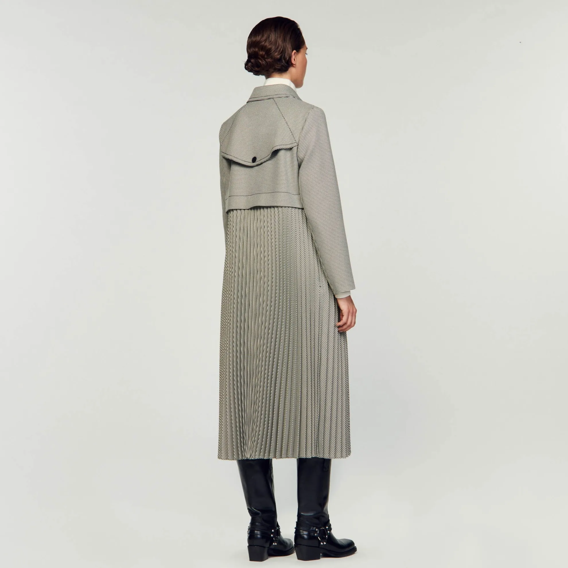 Pied-de-poule Trench