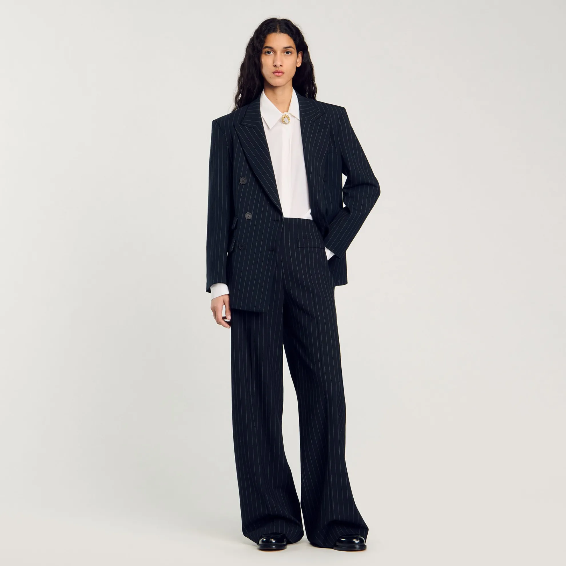 Rechte Broek Met Dunne Strepen