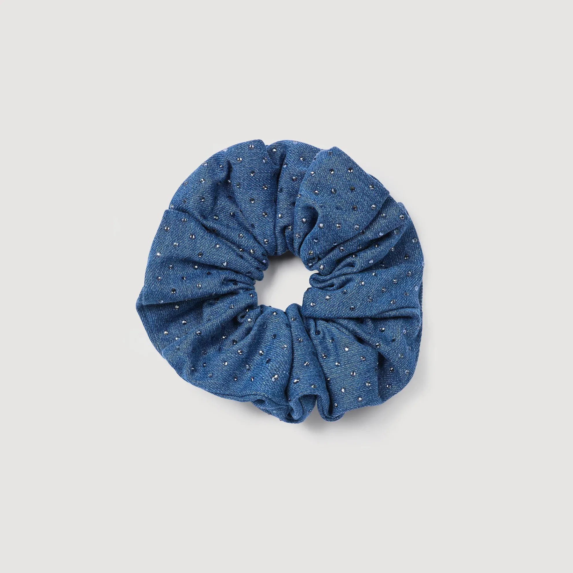 Scrunchie Denim Met Stras