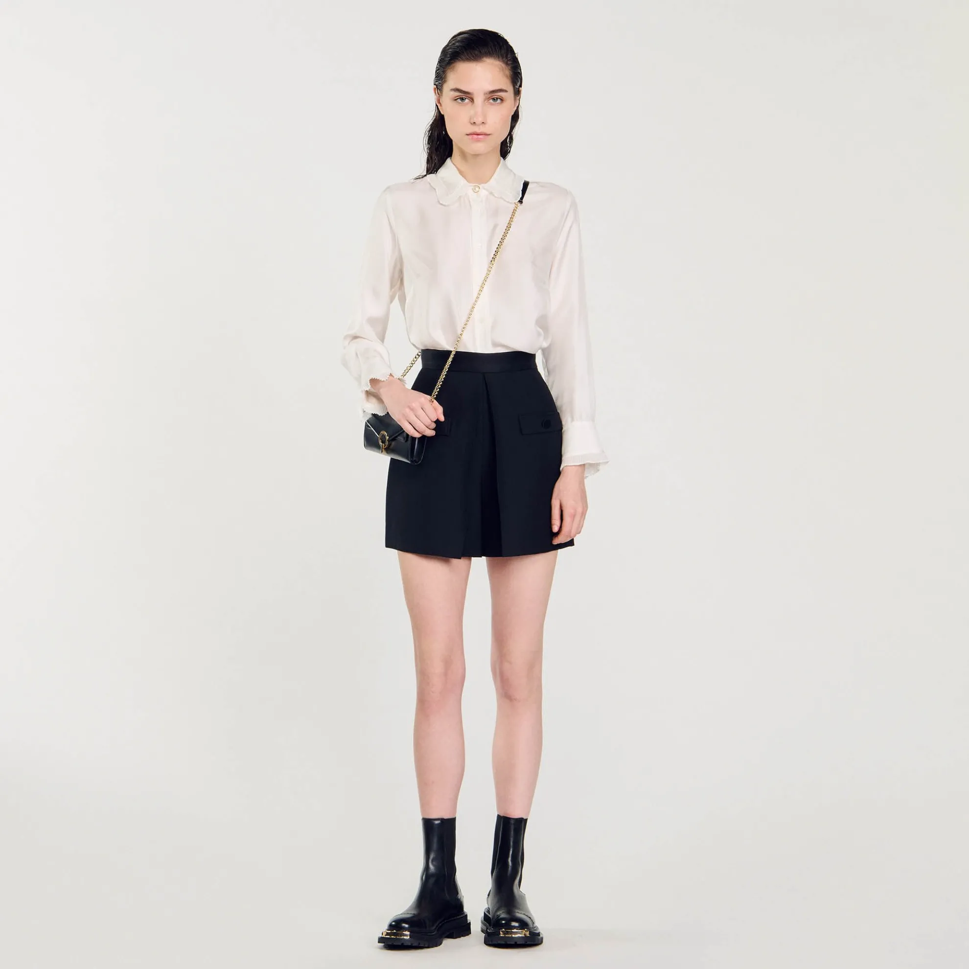 Short Met Hoge Taille Met Knopen