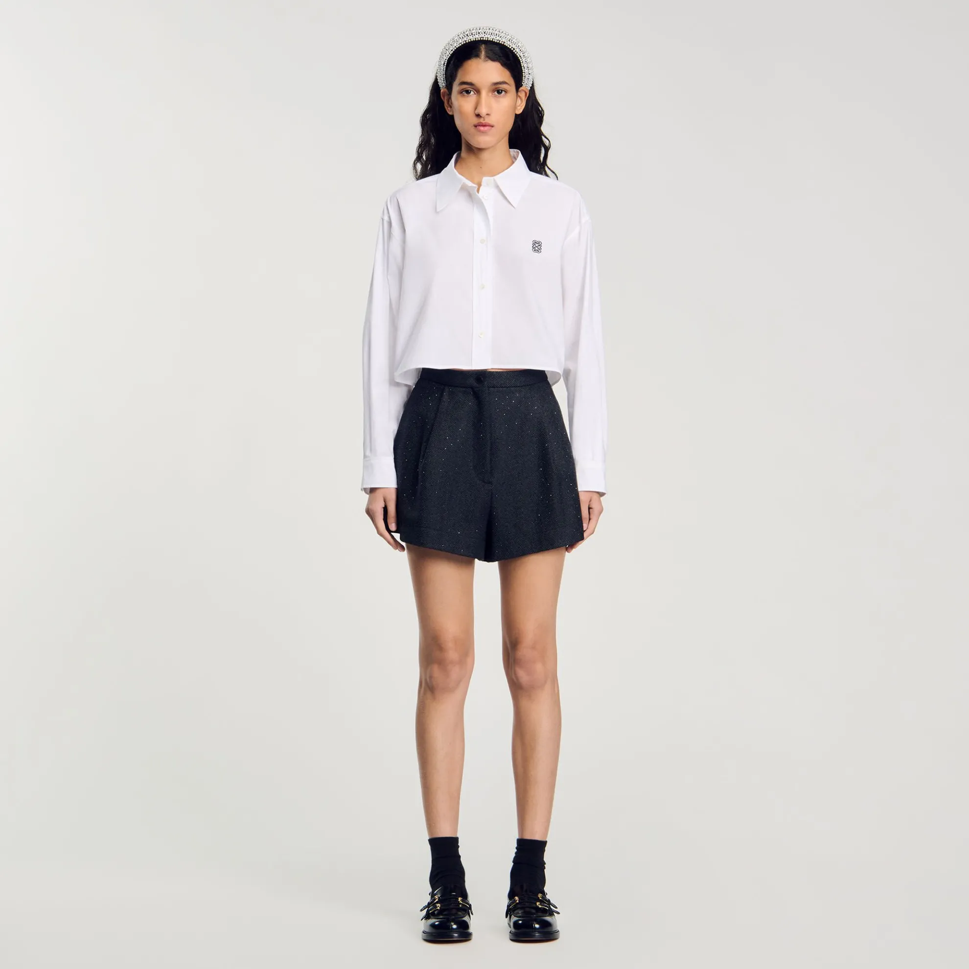 Short Met Visgraatmotief