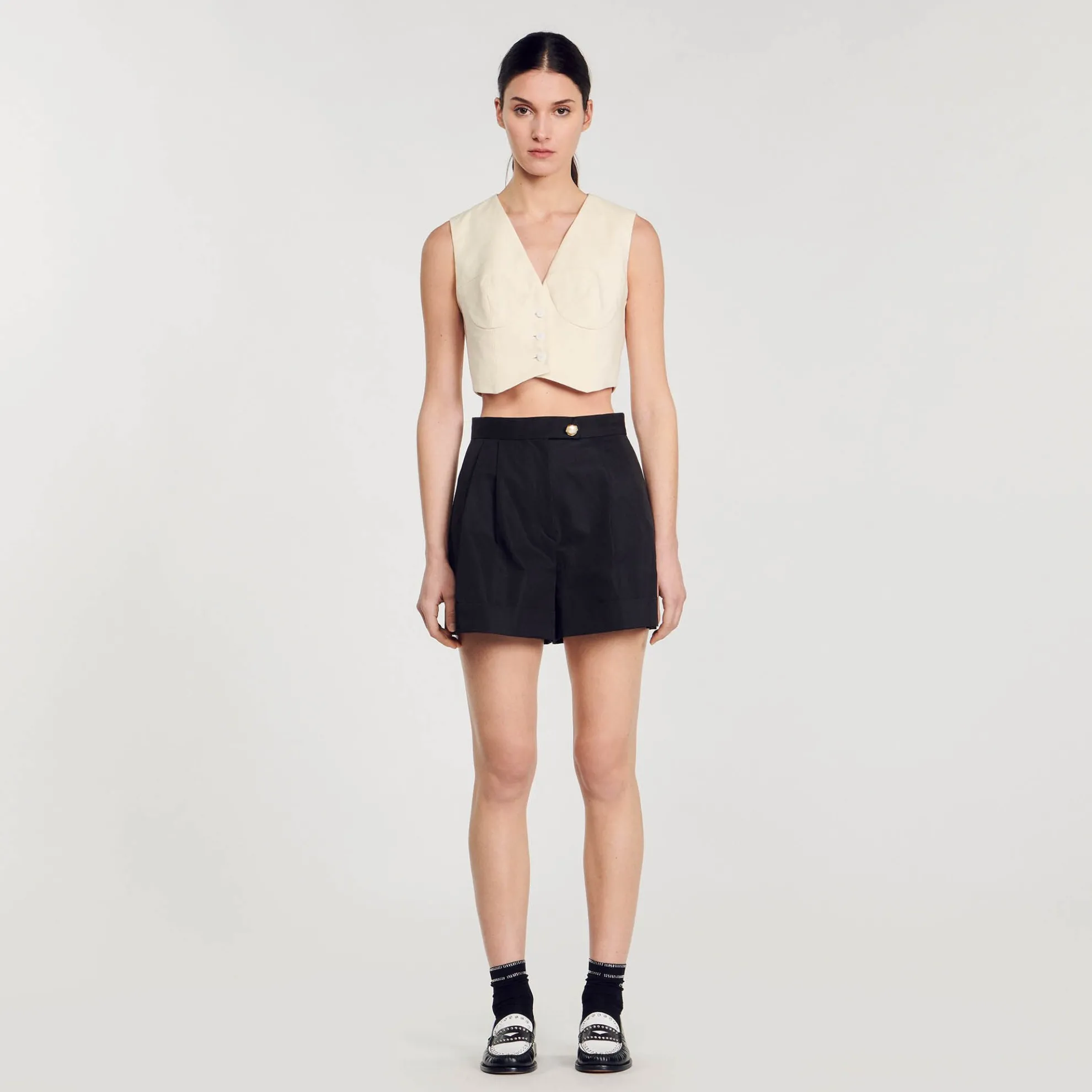 Shorts Van Gabardine Stof