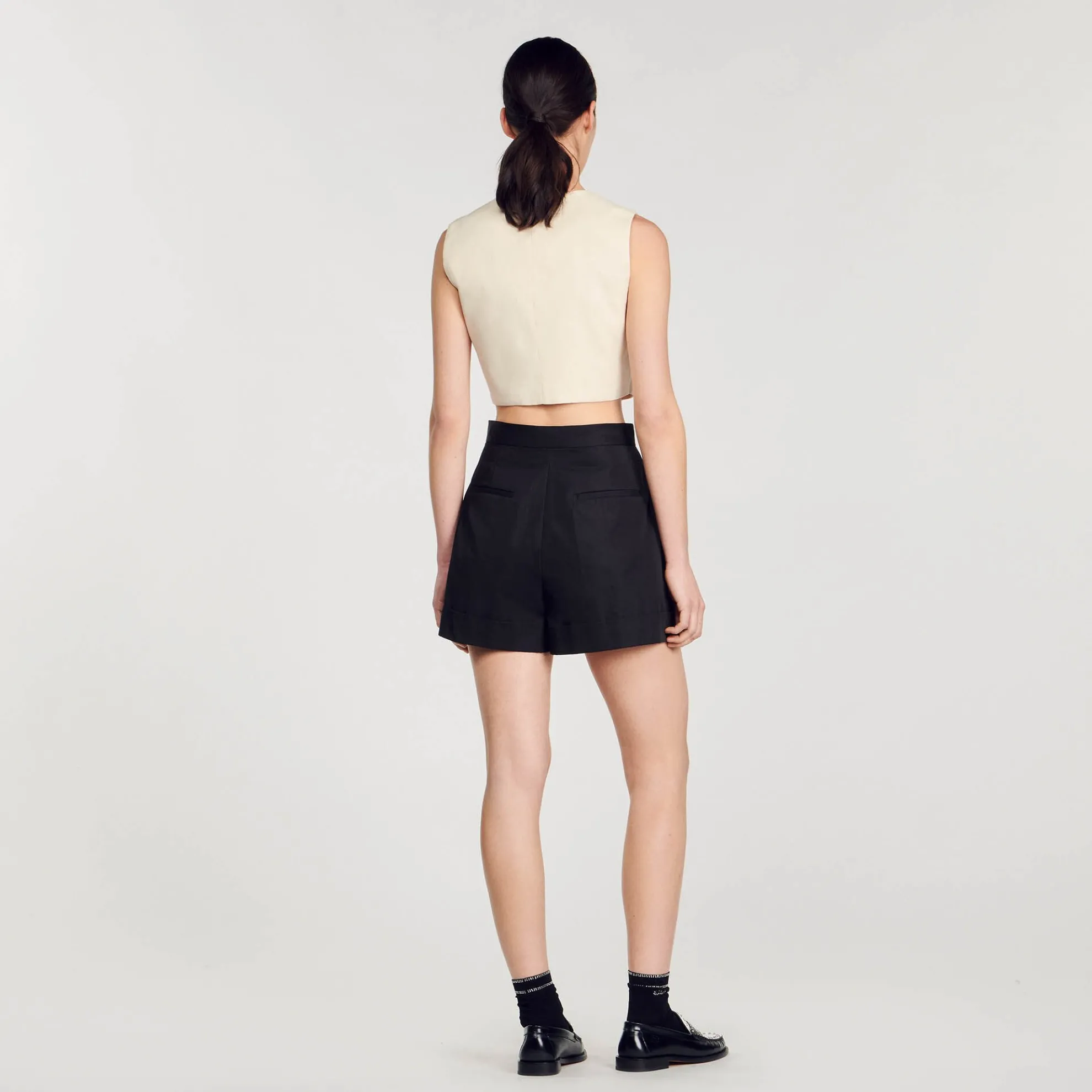 Shorts Van Gabardine Stof