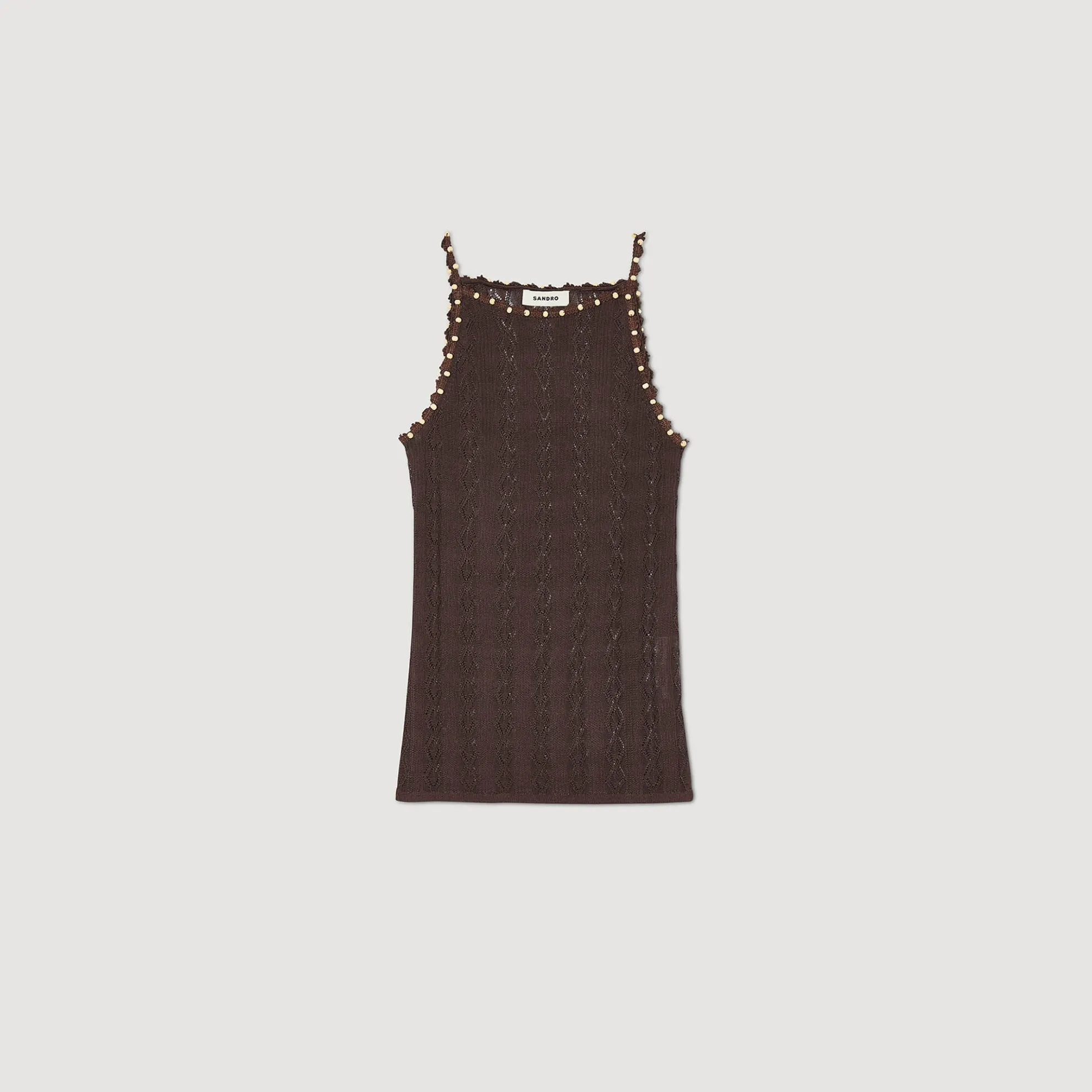 Singlet Gebreid Met Parels