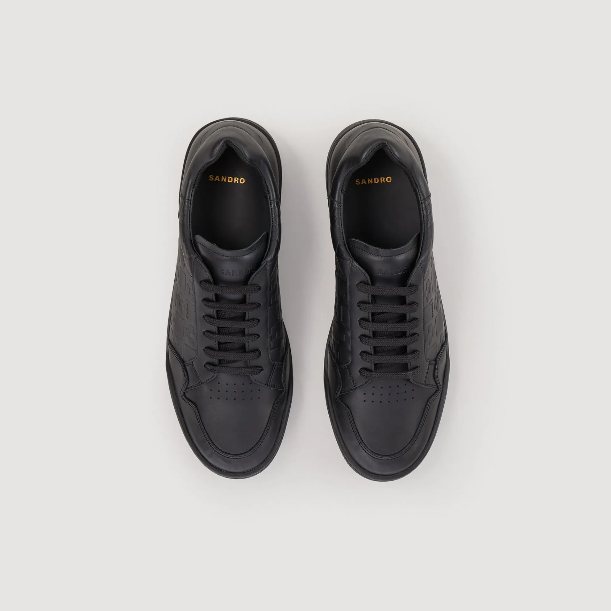 Sneakers Van Reliëfleer Met Square Cross