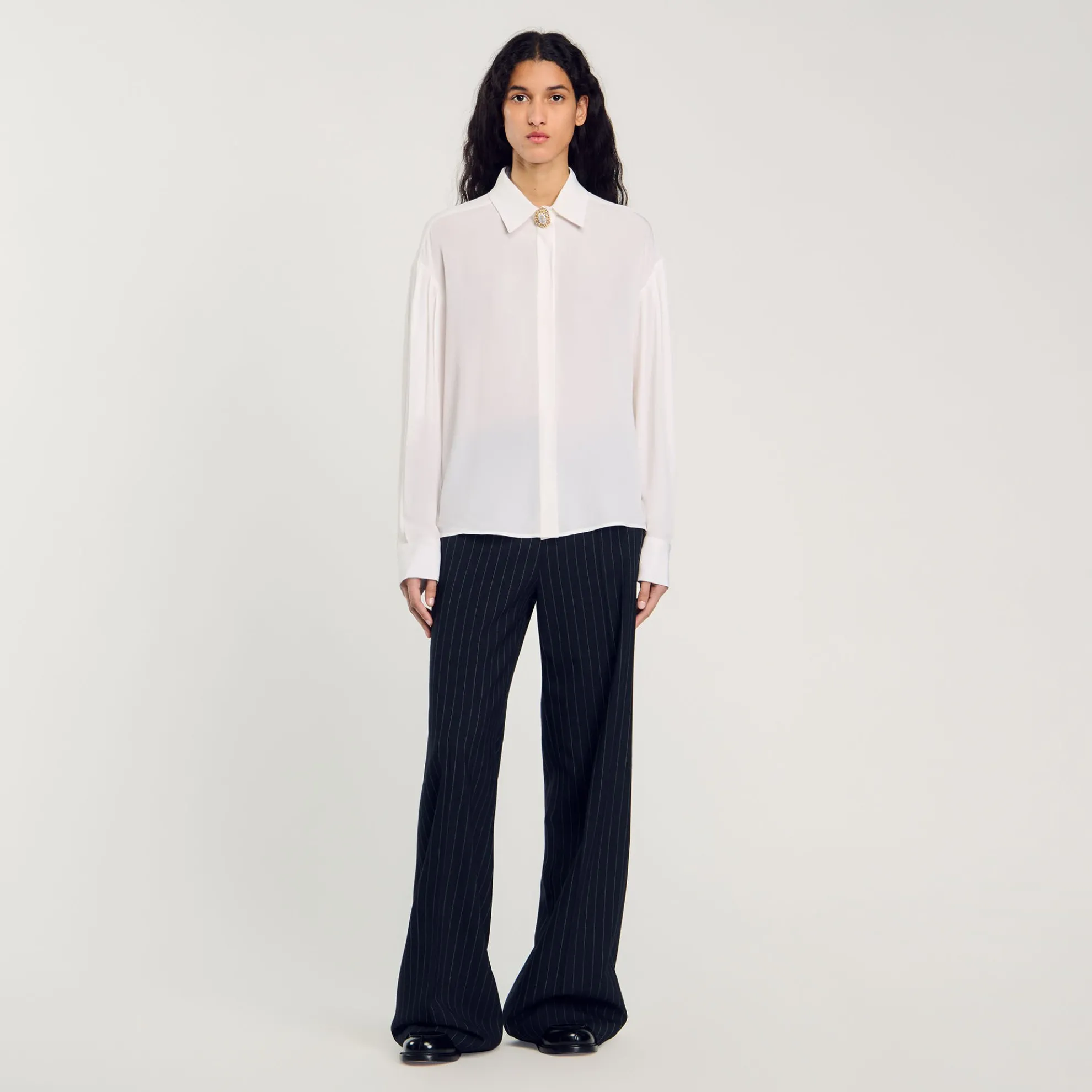 Soepele Overhemdblouse Zijde