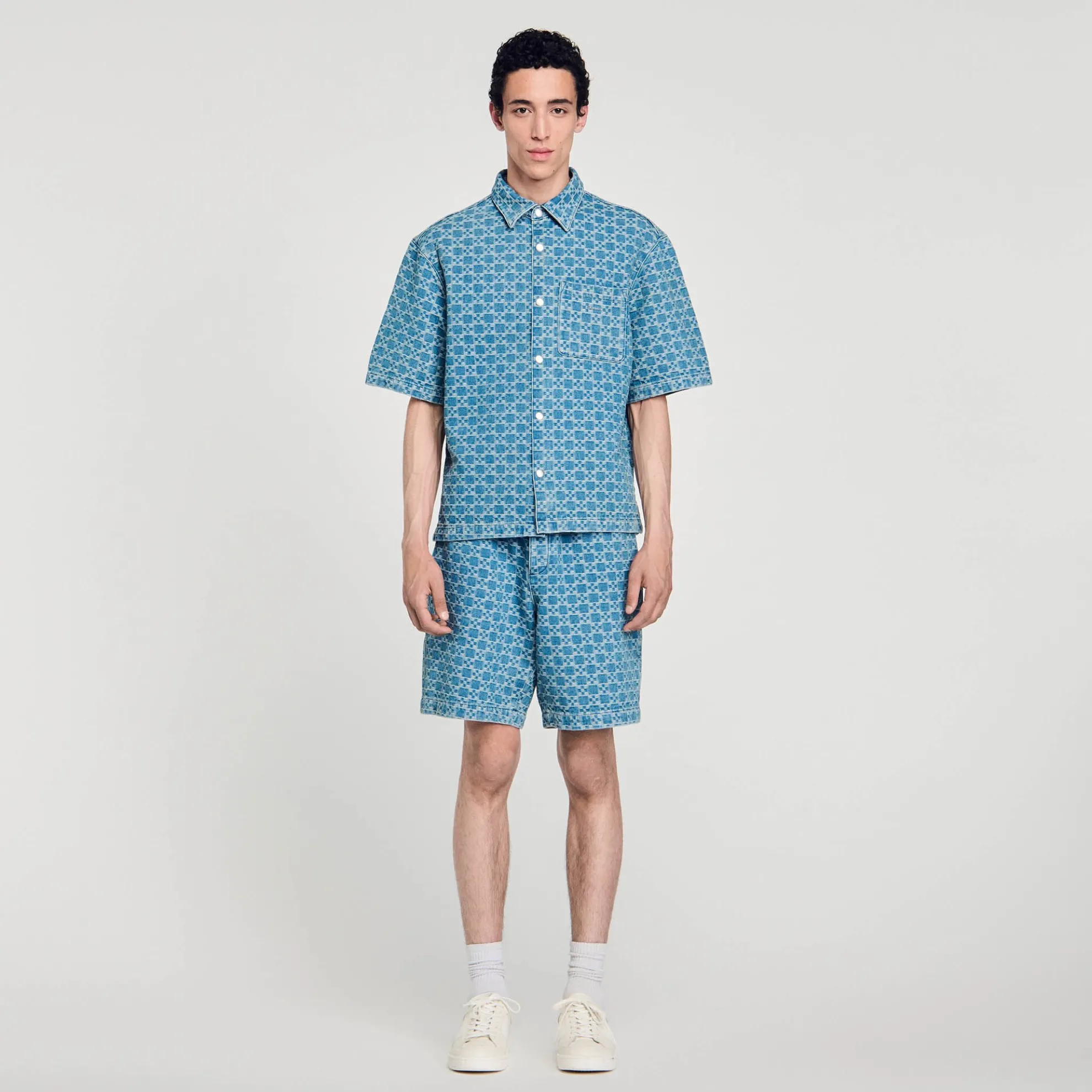 Square Cross Denim Overhemd