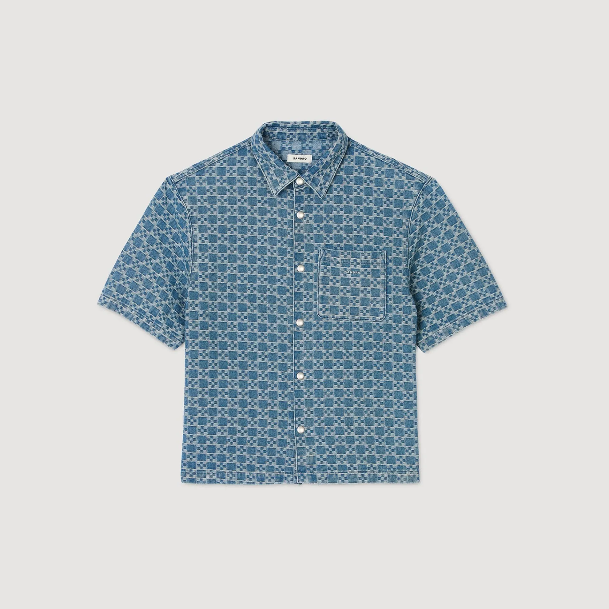 Square Cross Denim Overhemd