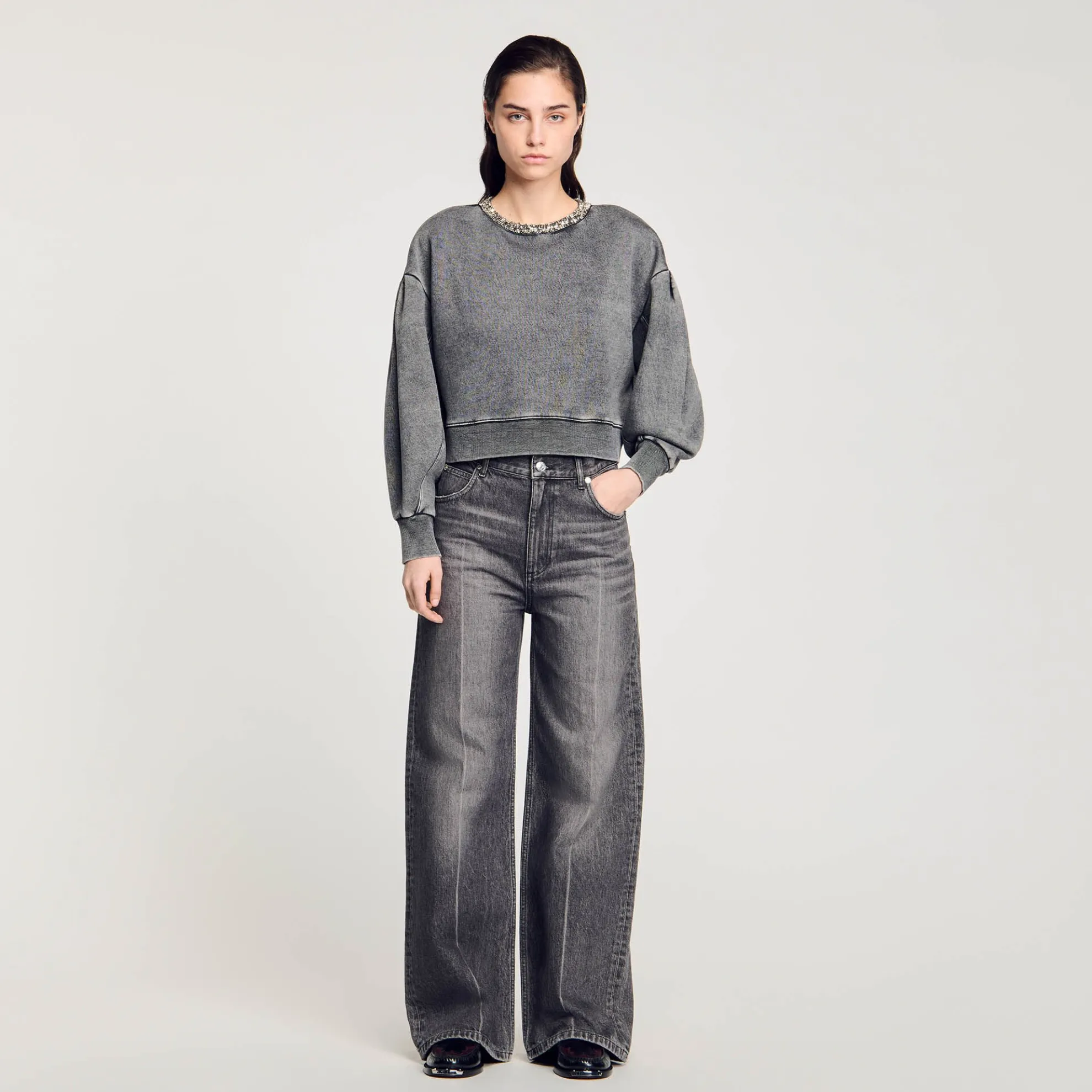 Sweater Hals Met Stras