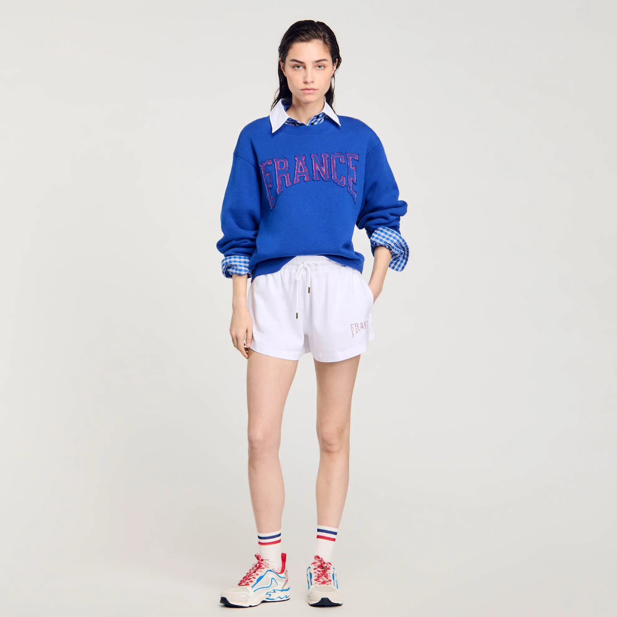 Sweatshirt Met France Borduursel