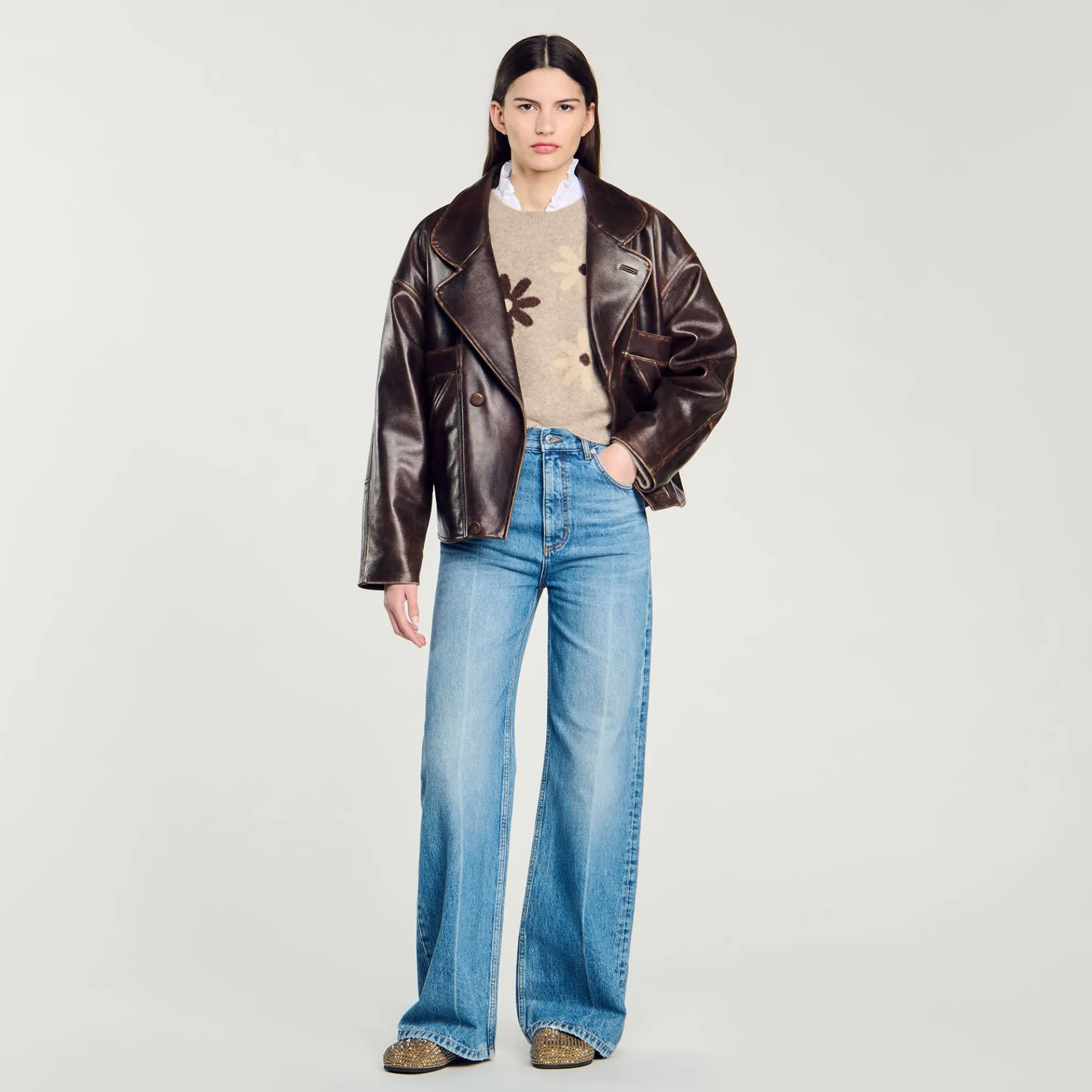 Tricot Trui Bloemmotief