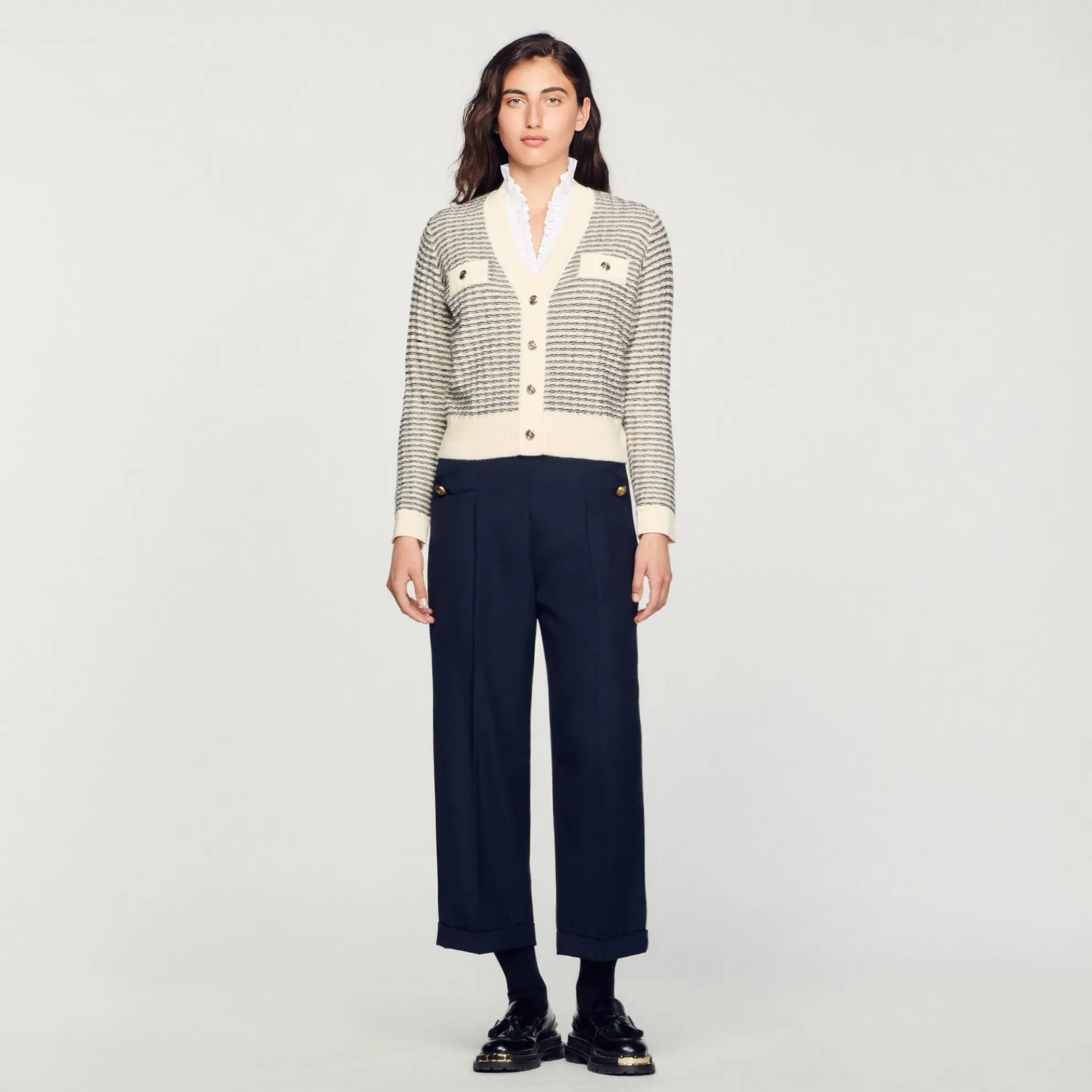 Tricot Vest Met Strepen