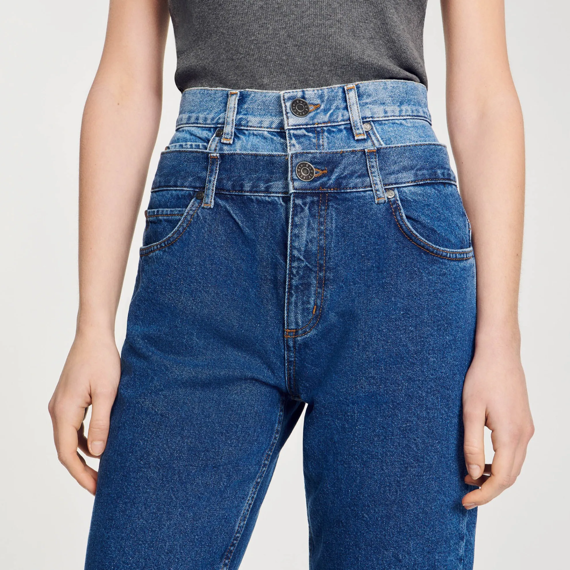 Trompe-l'oeil Jeans In Momjeans Pasvorm