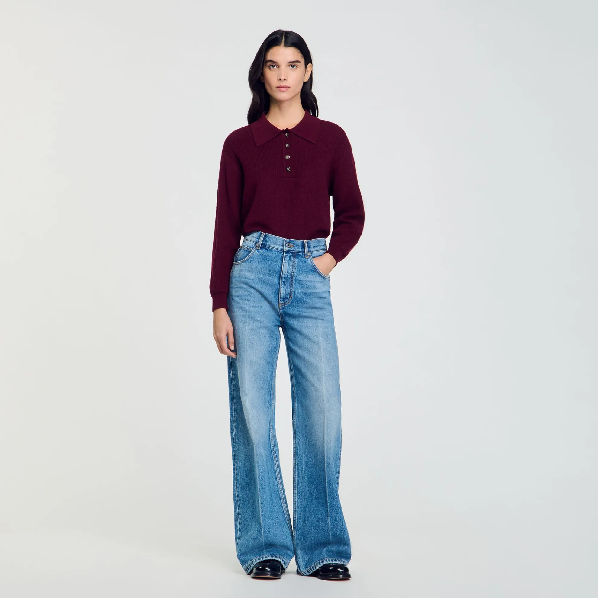 Trui Kabelgebreid Polokraag