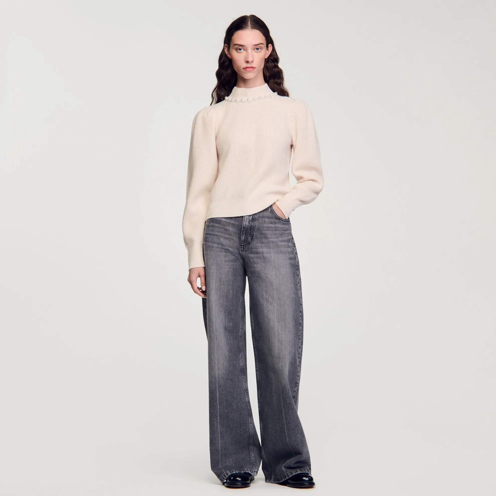 Trui Van Ribgebreid Wol En Kasjmier