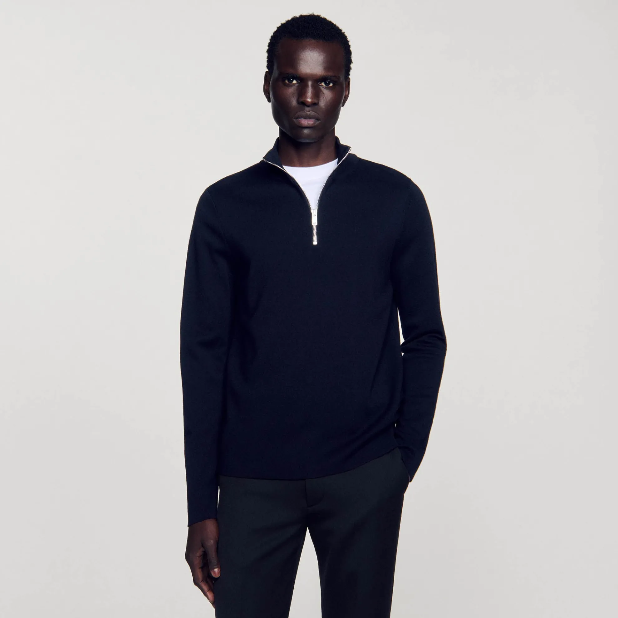 Trui Wol Met Ritskraag