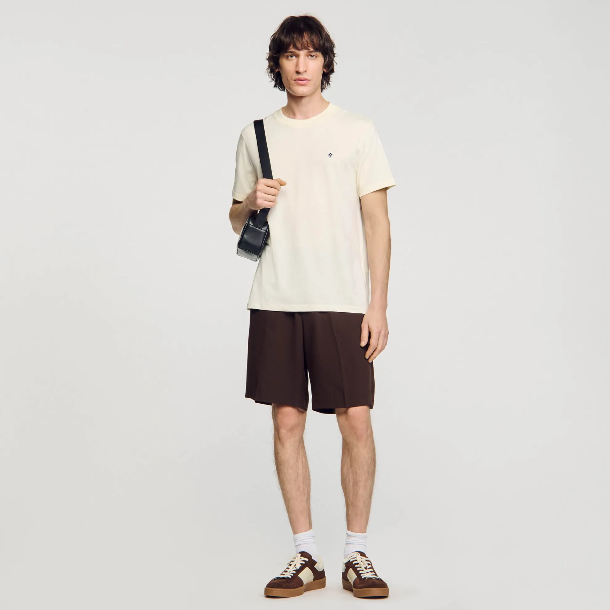 T-shirt Met Square Cross-patch