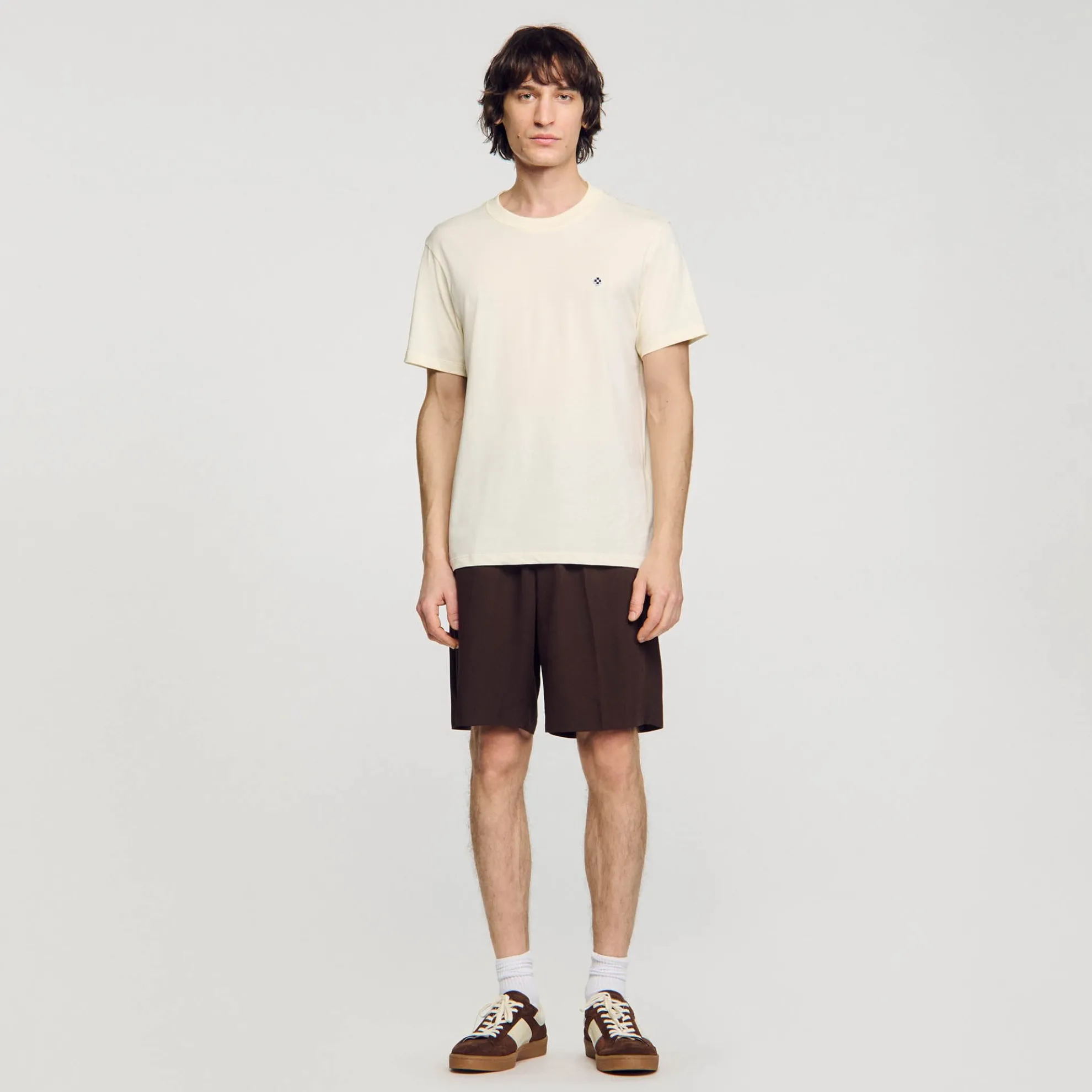 T-shirt Met Square Cross-patch