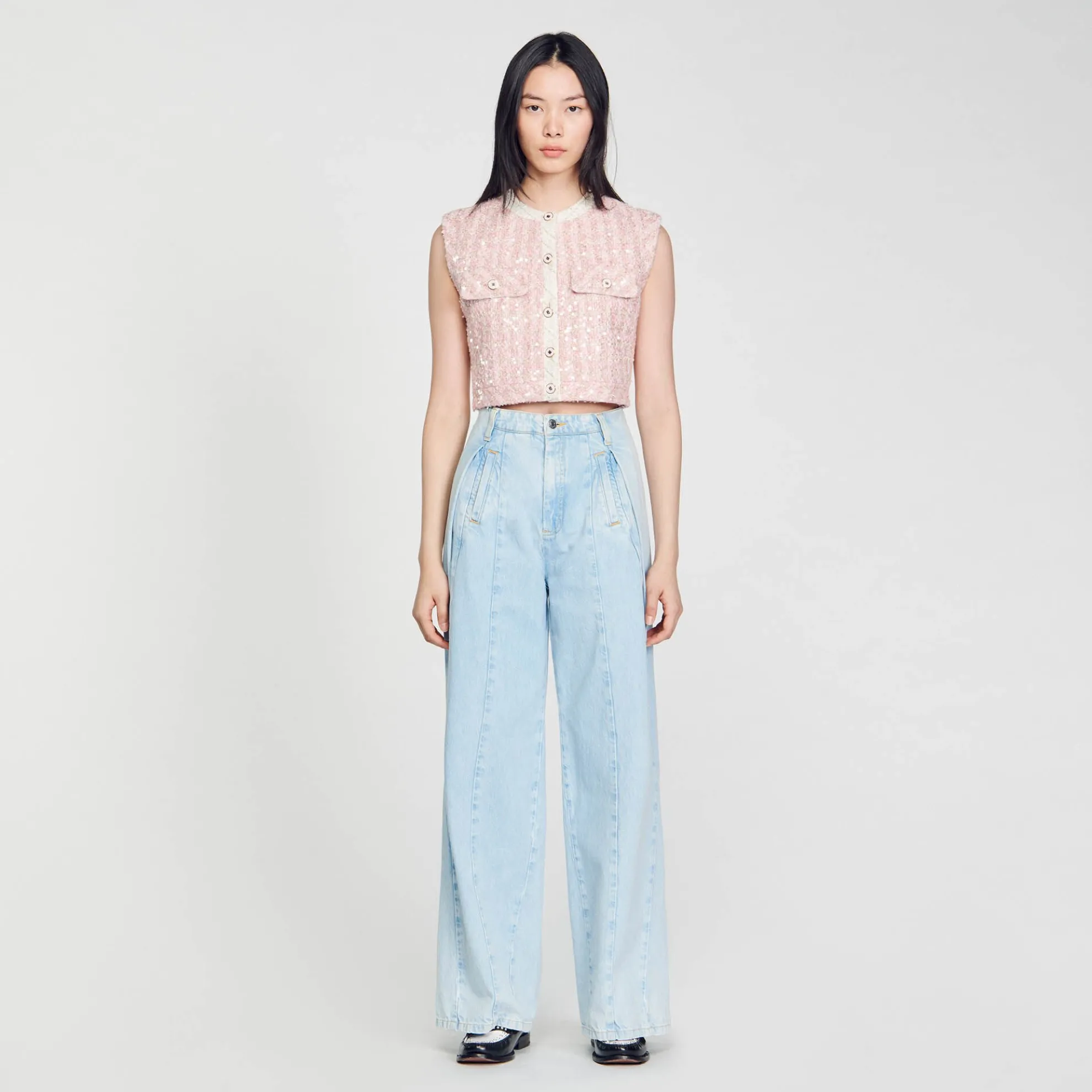 Tweed Jasje Zonder Mouwen